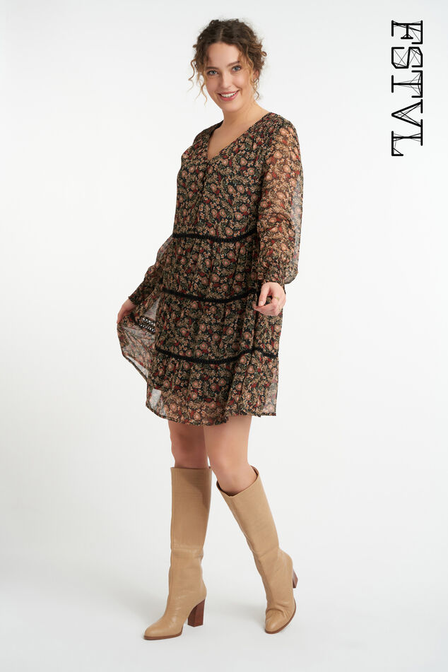 Bloemenjurk met smok details image number 0