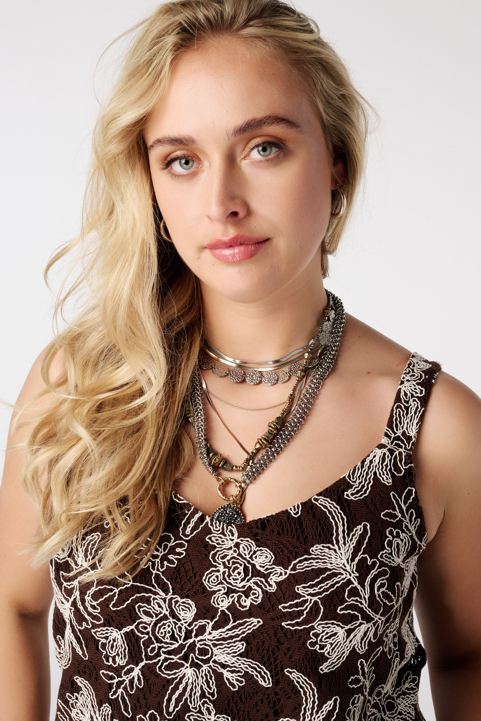 Crochet top met bloemenprint image number 4
