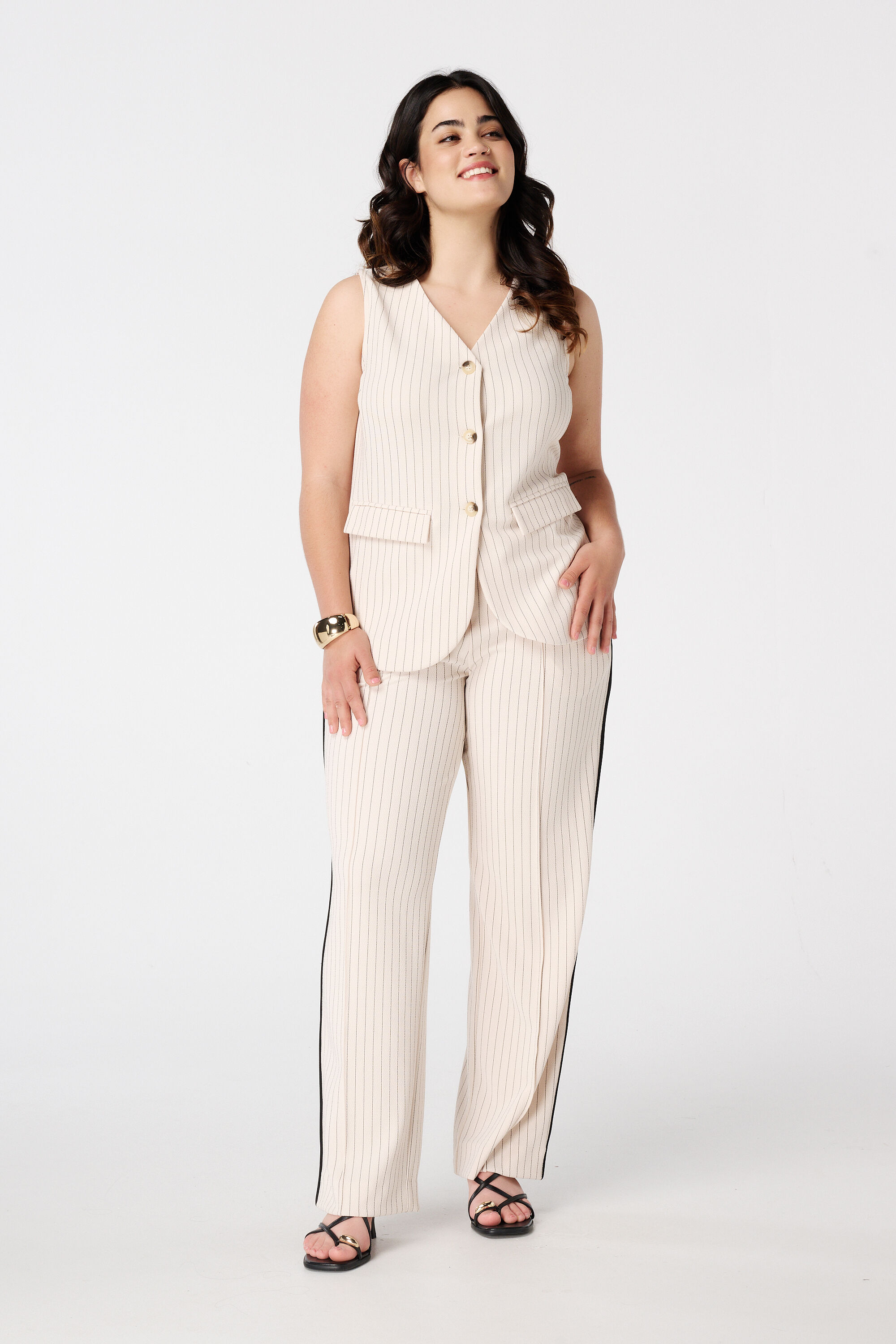 Gilet met krijtstreep image number 5