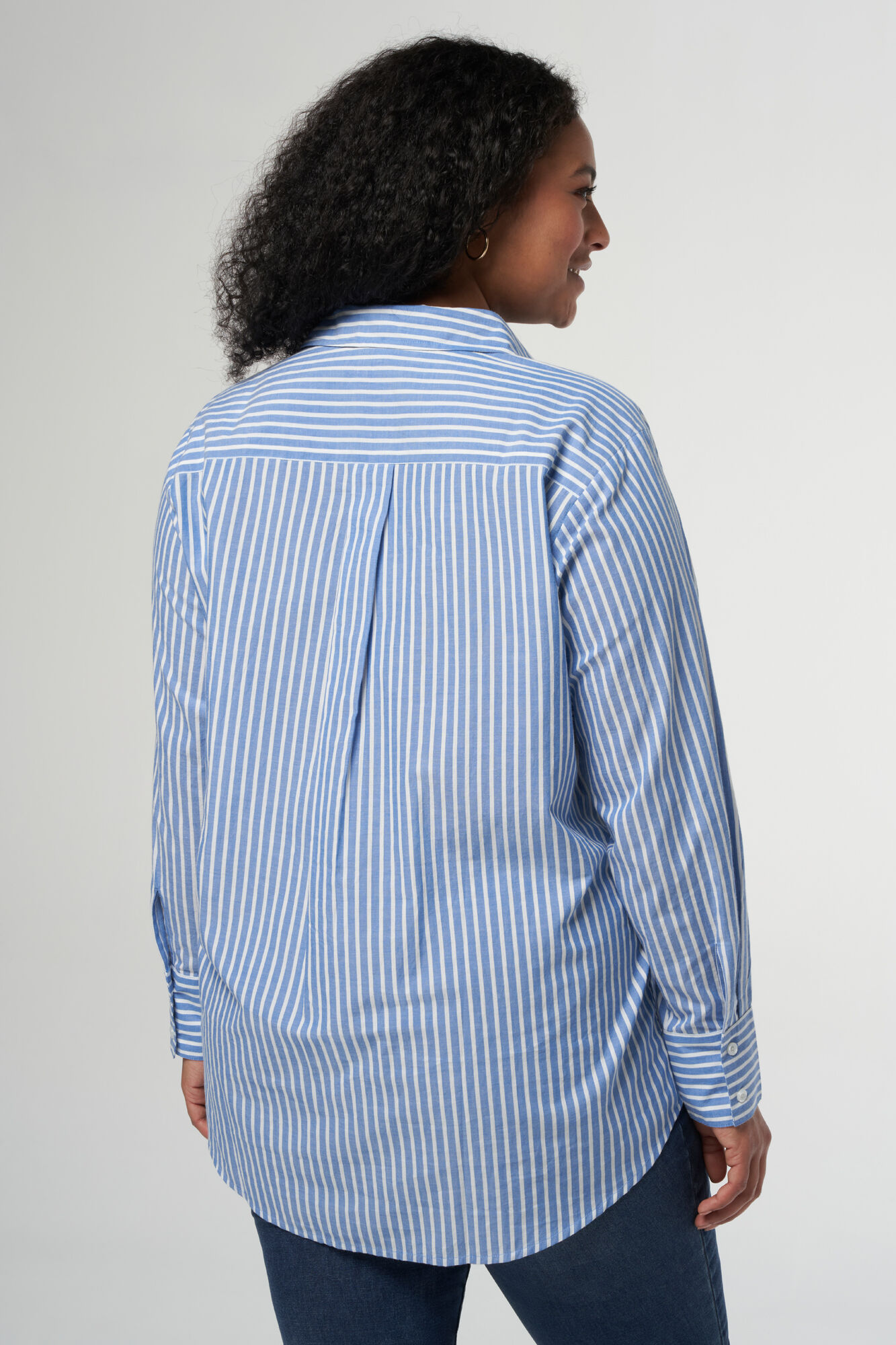 Ruimvallende overhemd met strepen image number 3