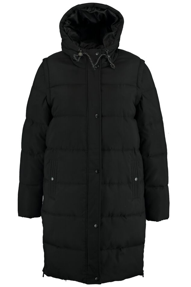 Gewatteerde jas met afritsbare mouwen   image number 2