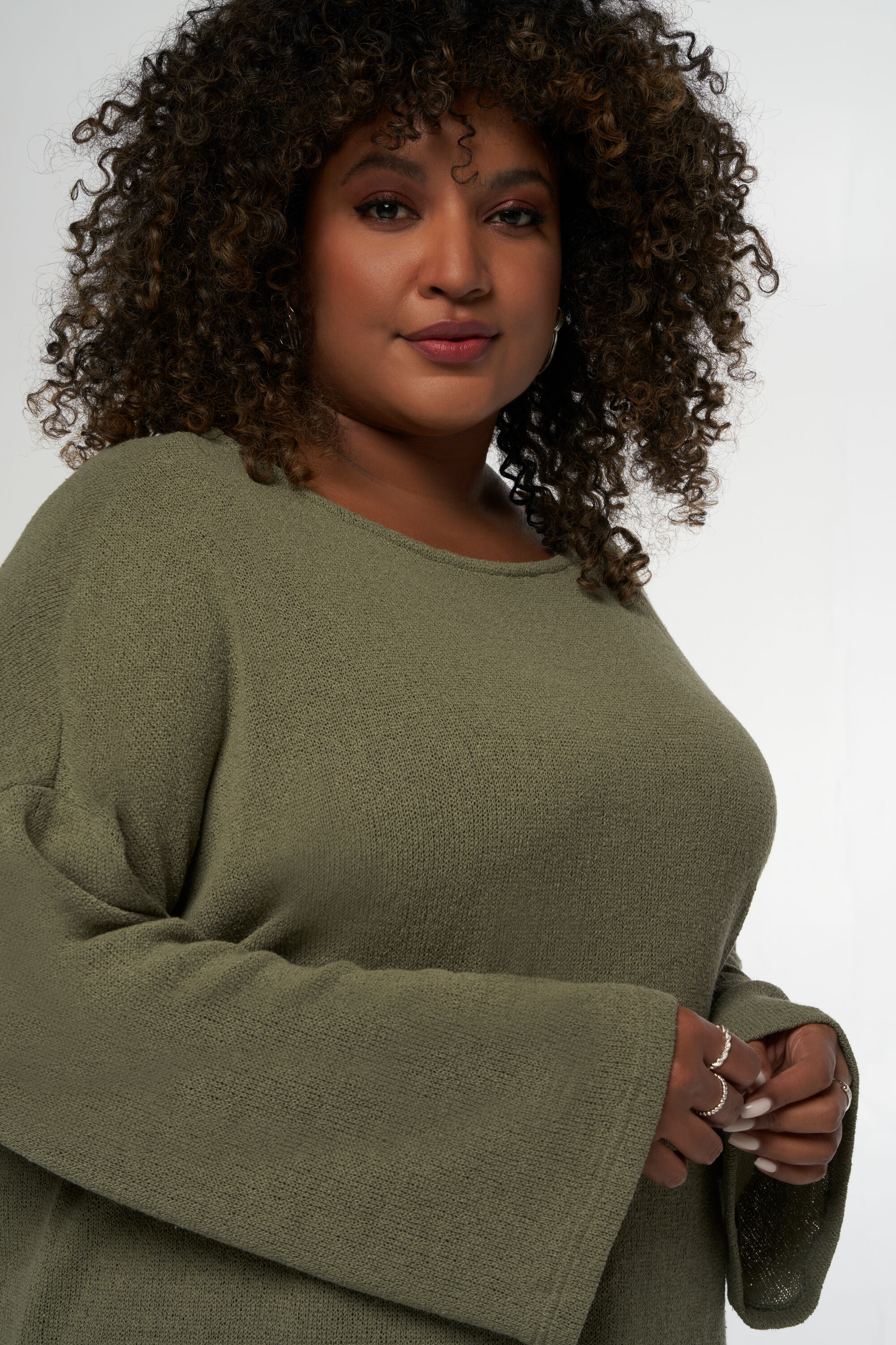 Top met lange uitlopende mouwen image number 4