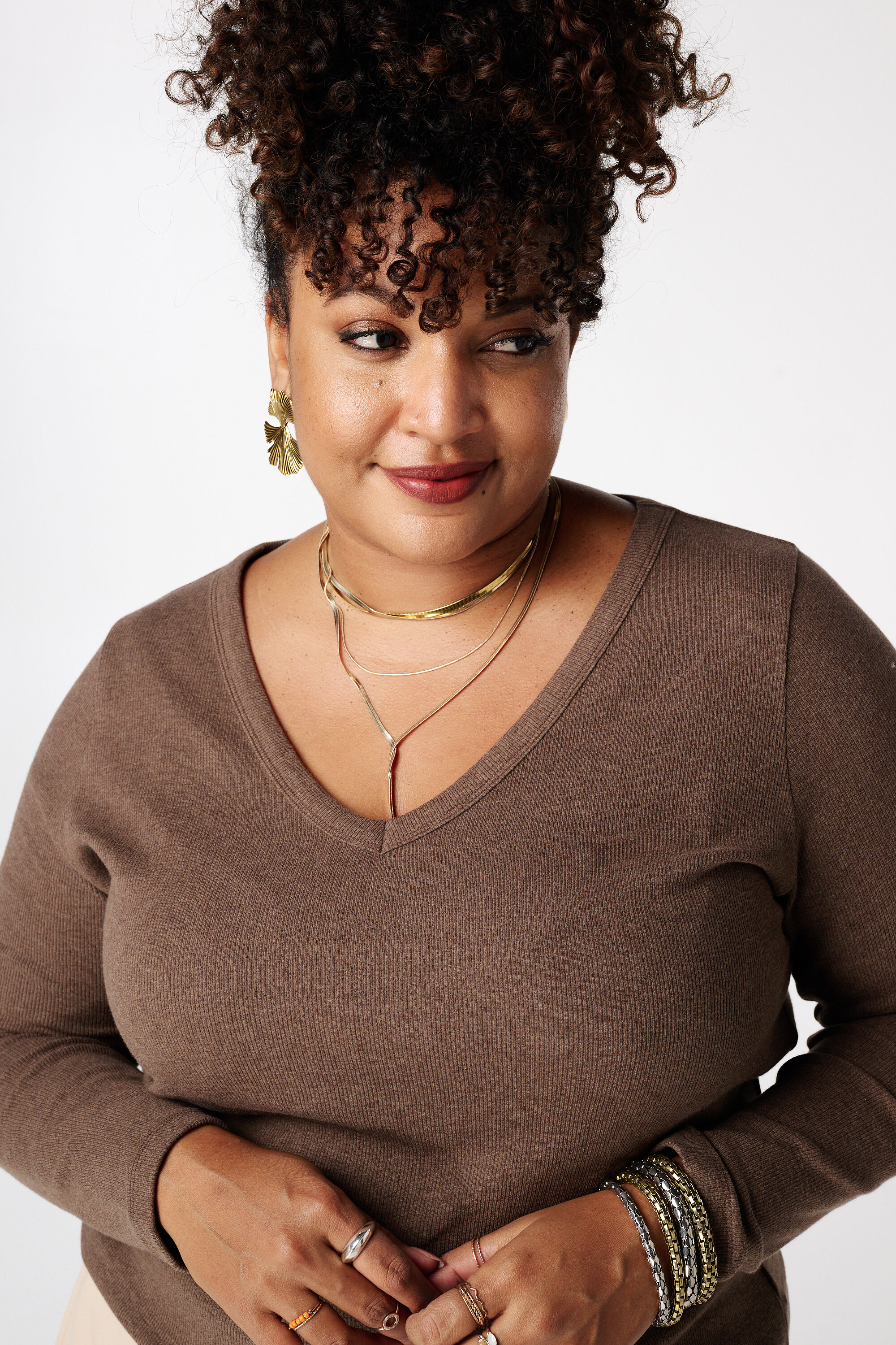 Geribde top met lange mouwen image number 4