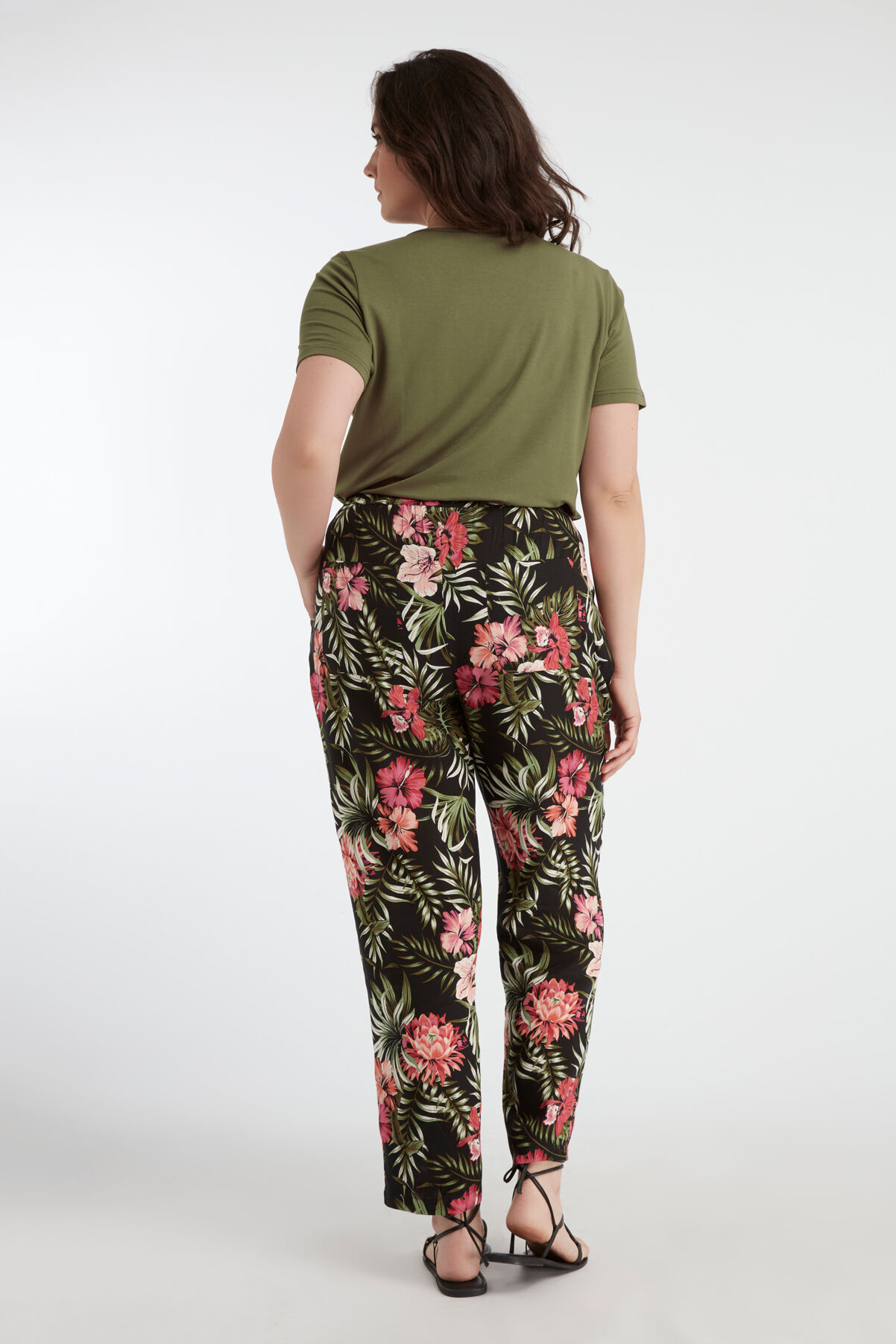 Losvallende broek met print image number 4