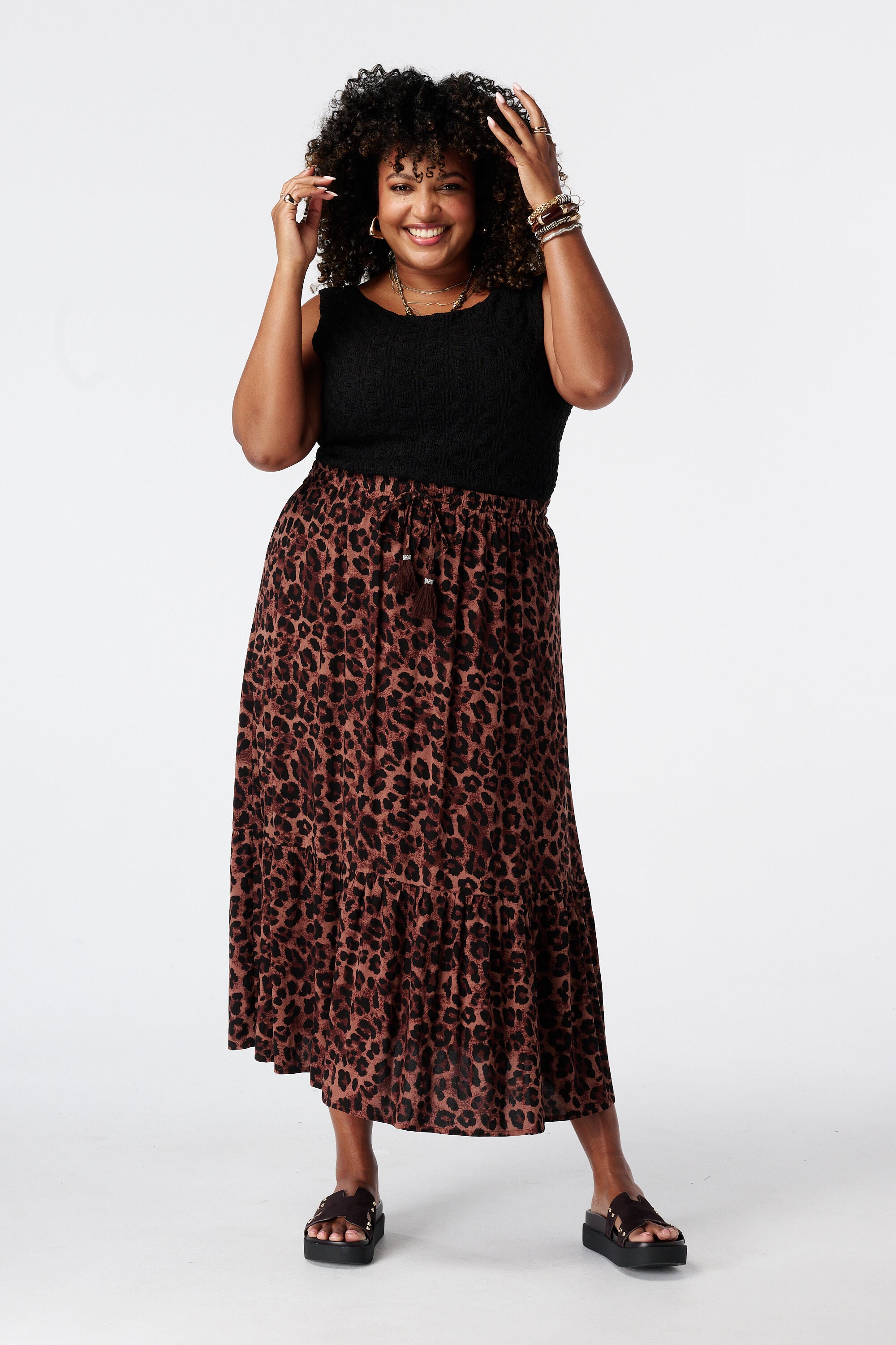Maxi rok met print