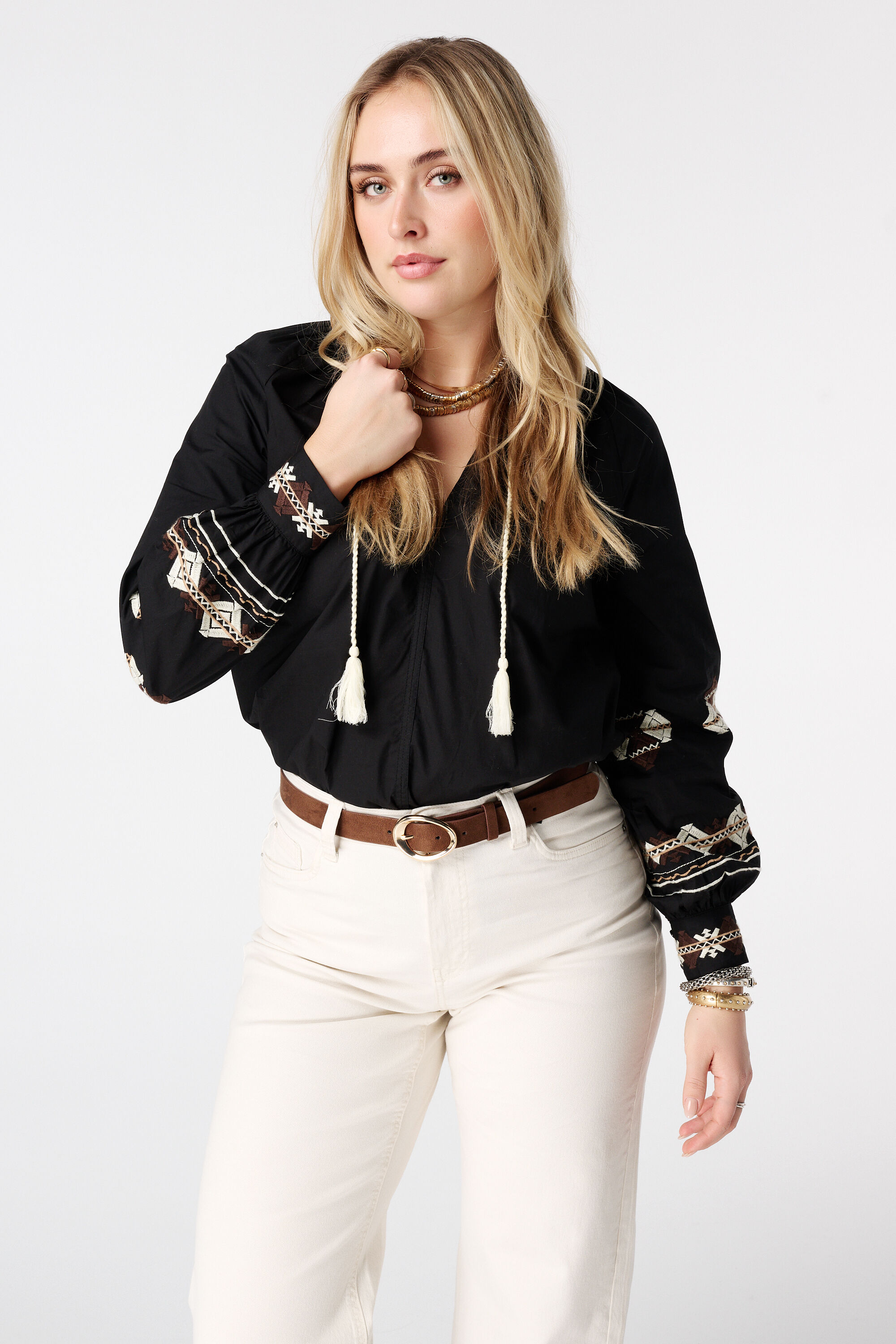 Su&egrave;dine riem met gouden gesp