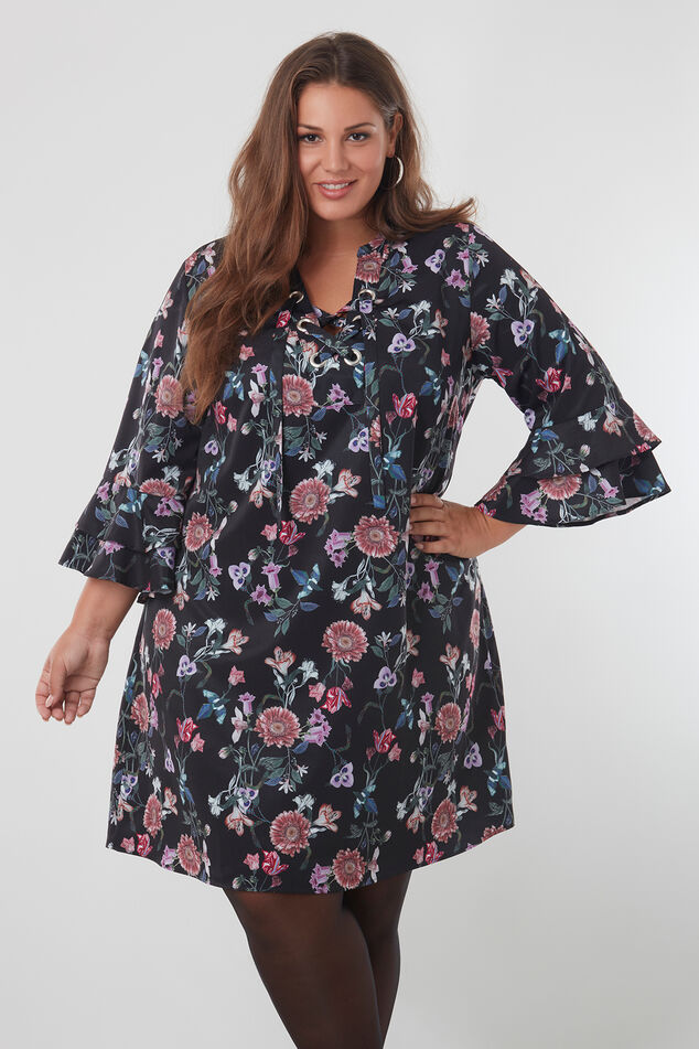 Tuniekjurk met bloemenprint image number 0