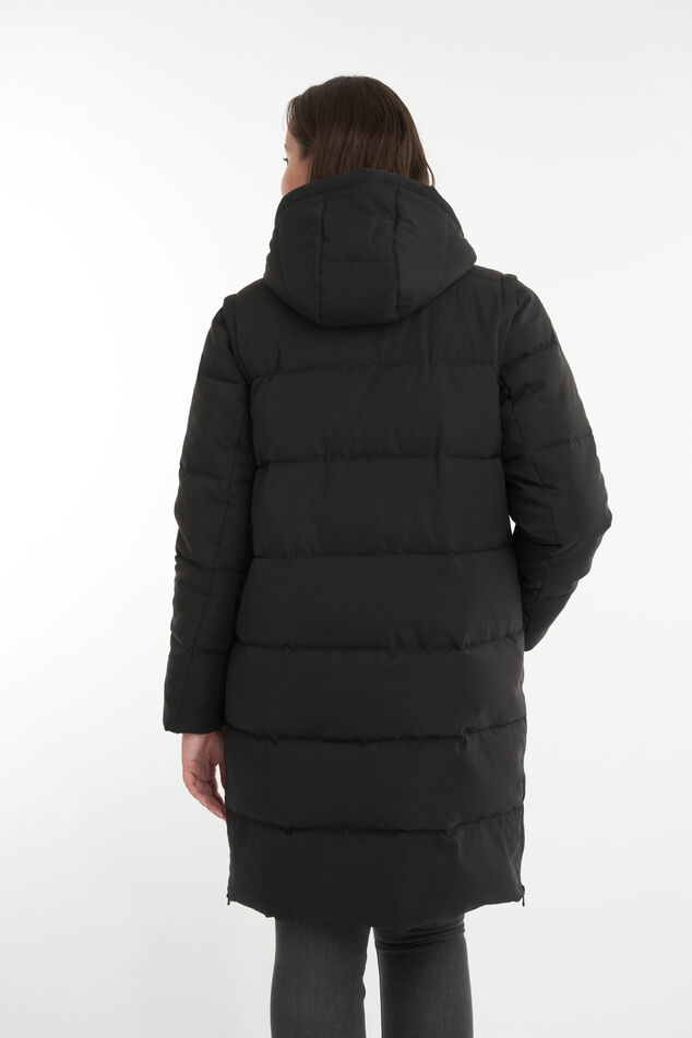 Gewatteerde jas met afritsbare mouwen   image number 4