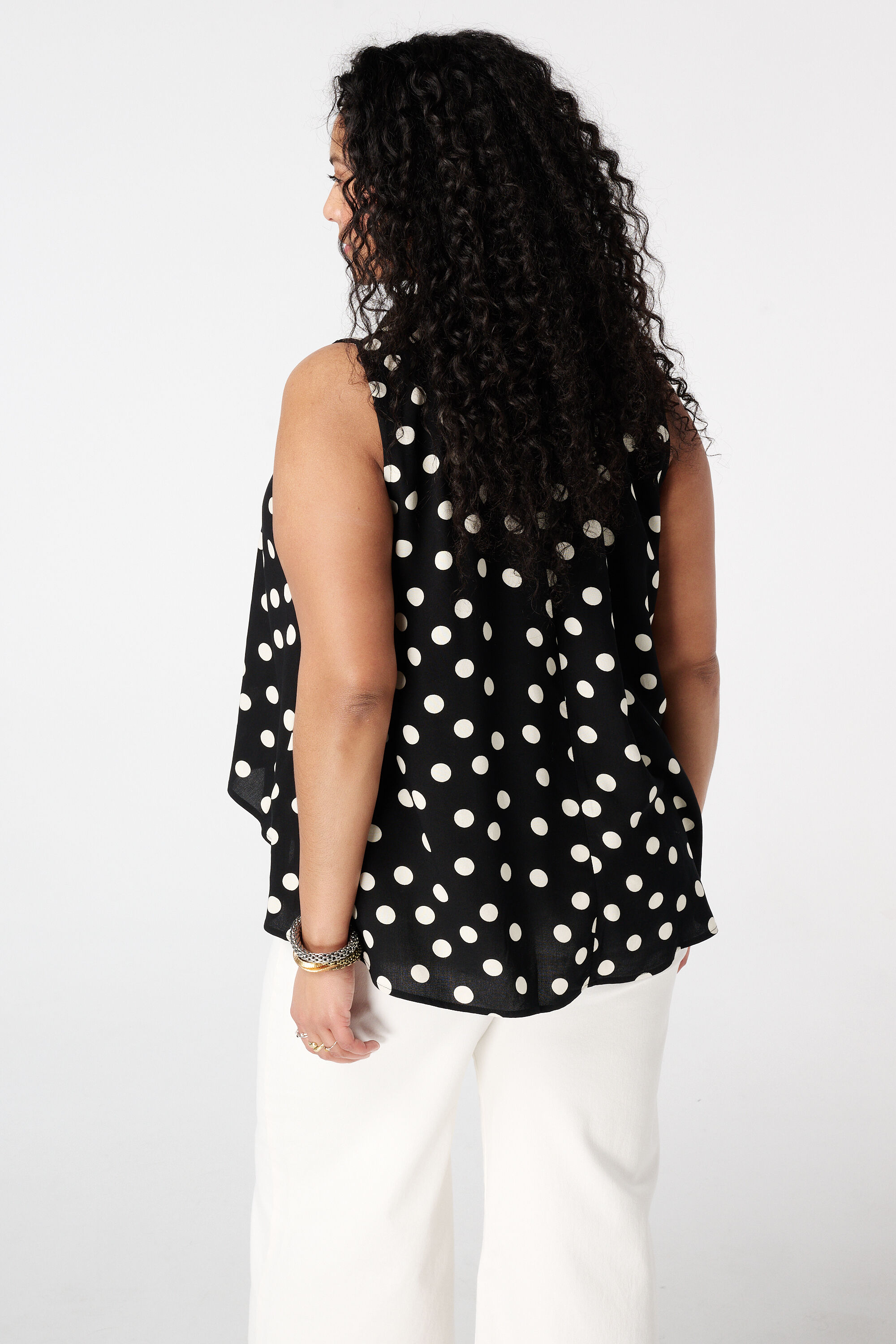 Polka dot blouse met sjaaltje image number 3