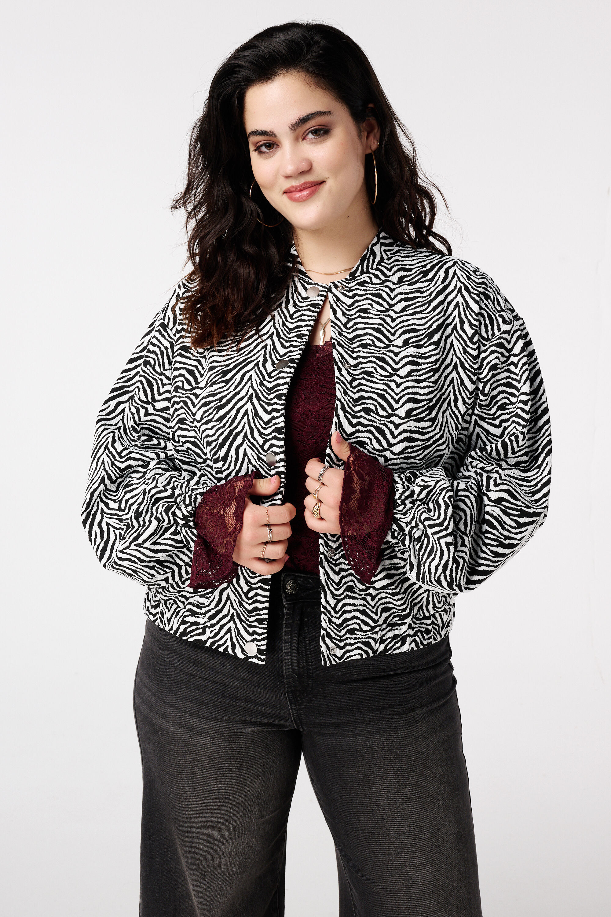 Zebra bomber jacket