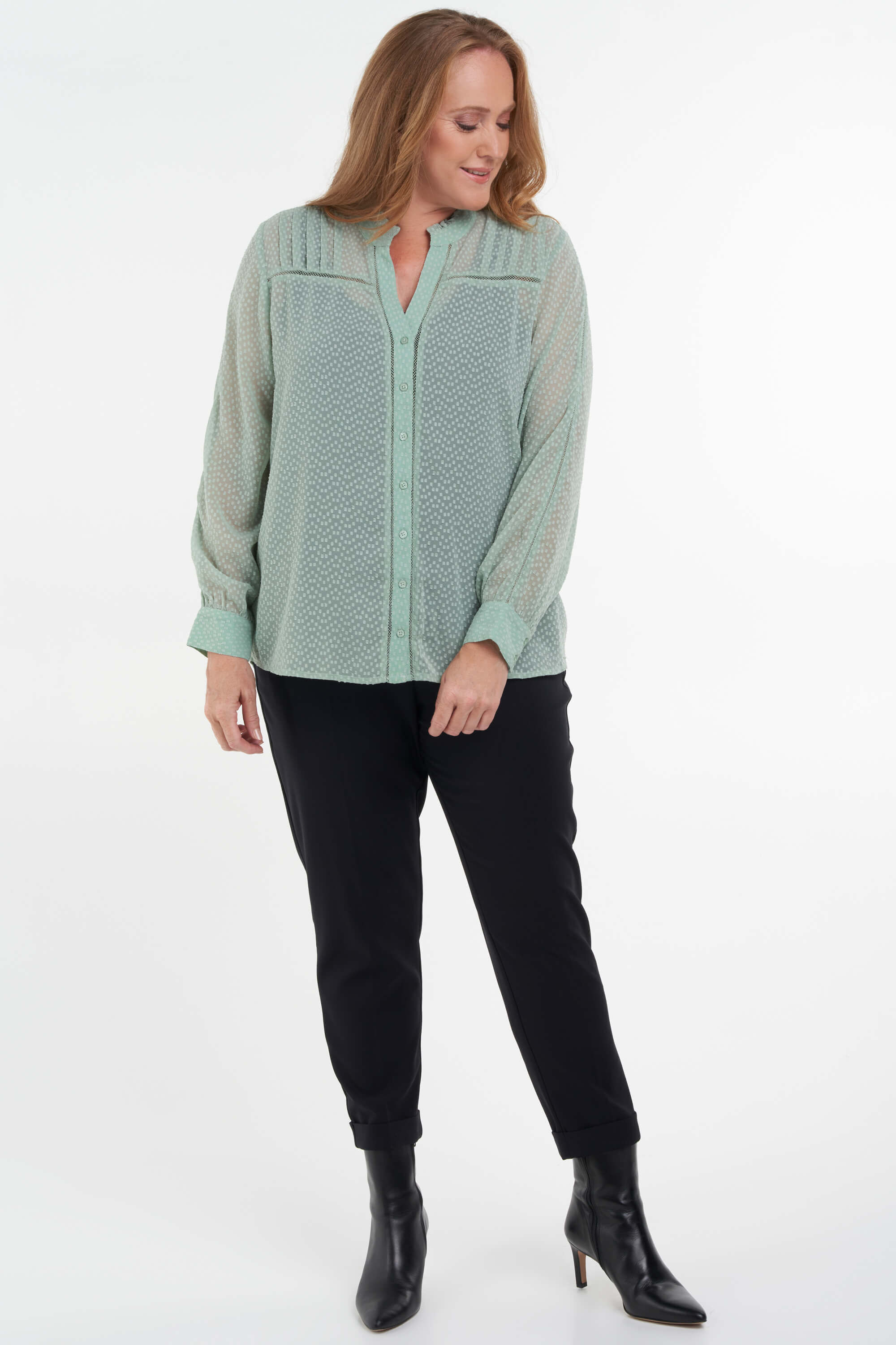 Semi-transparante blouse image number 6