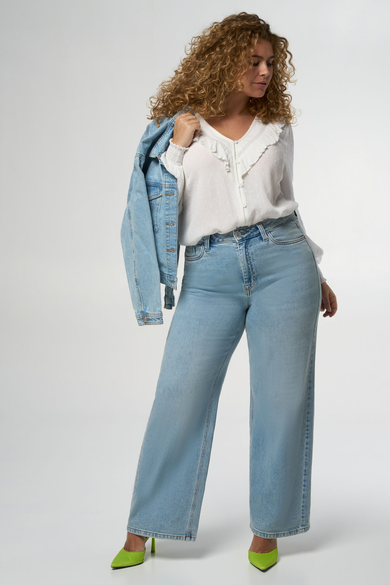 Dames Wide leg jeans IVY Dark Denim MS Mode