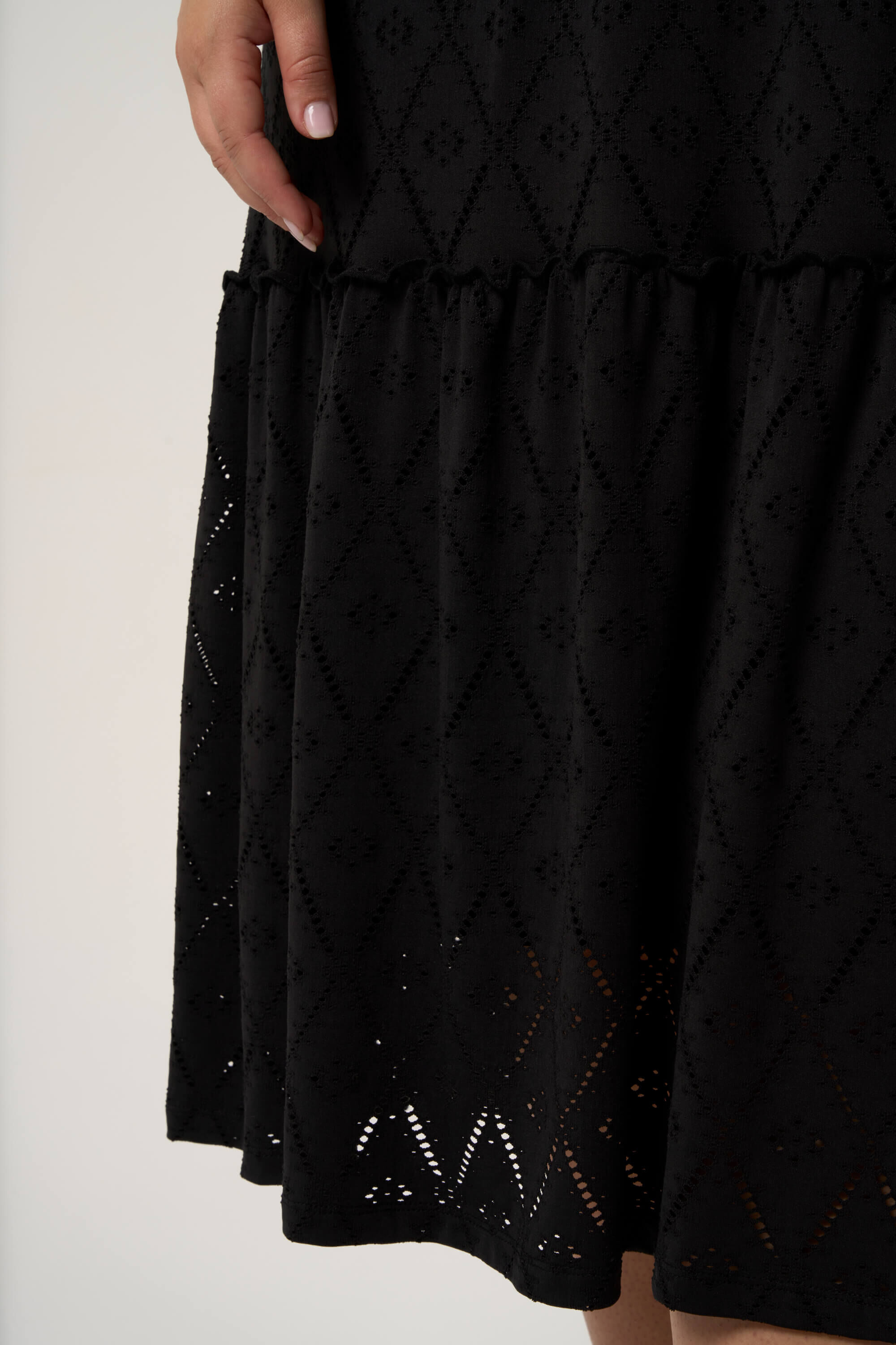 Midi jurk met broderie image number 5