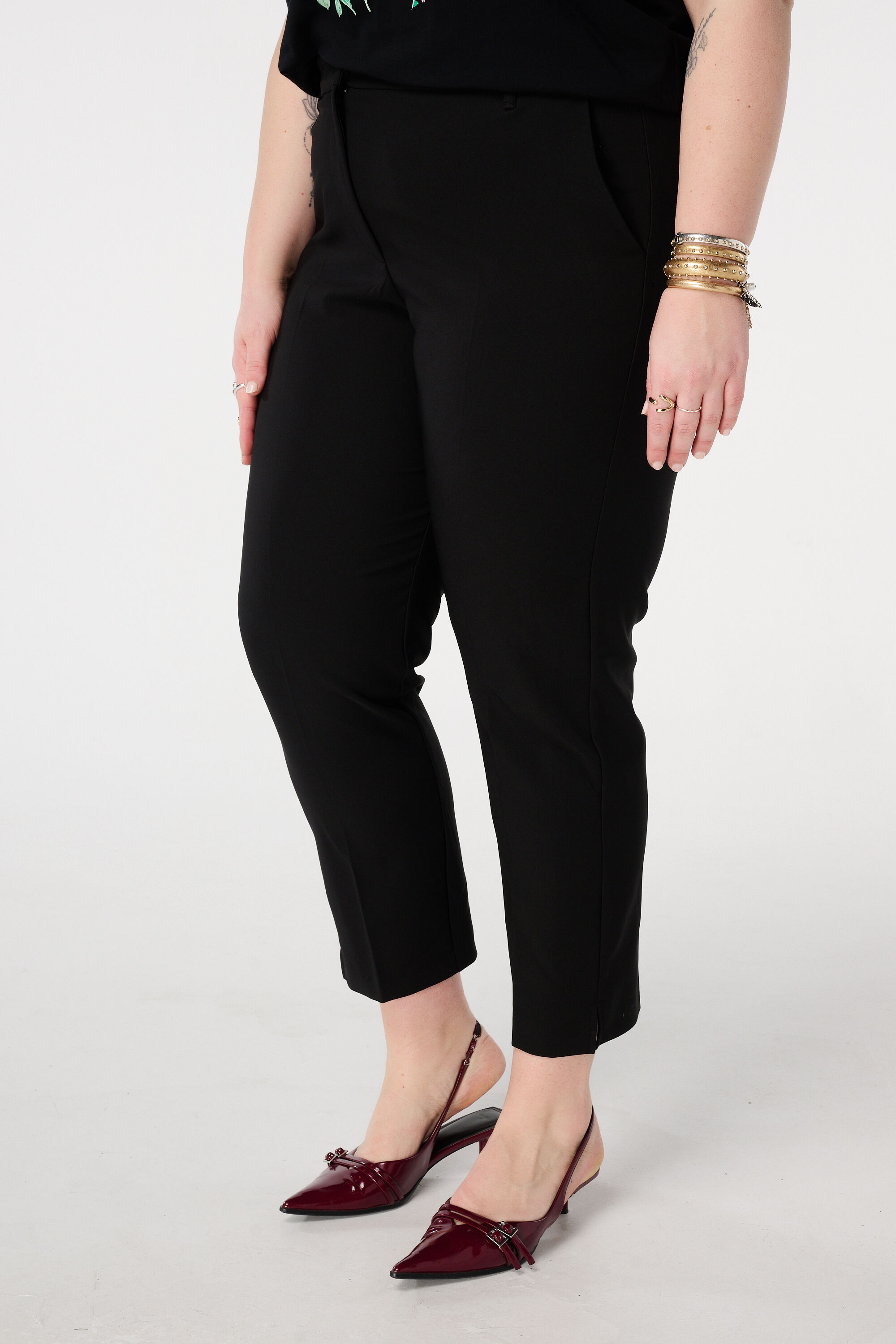 Straight leg pantalon met elastische taille image number 5