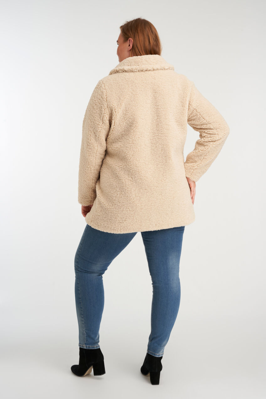 Zachte teddy jas image number 4