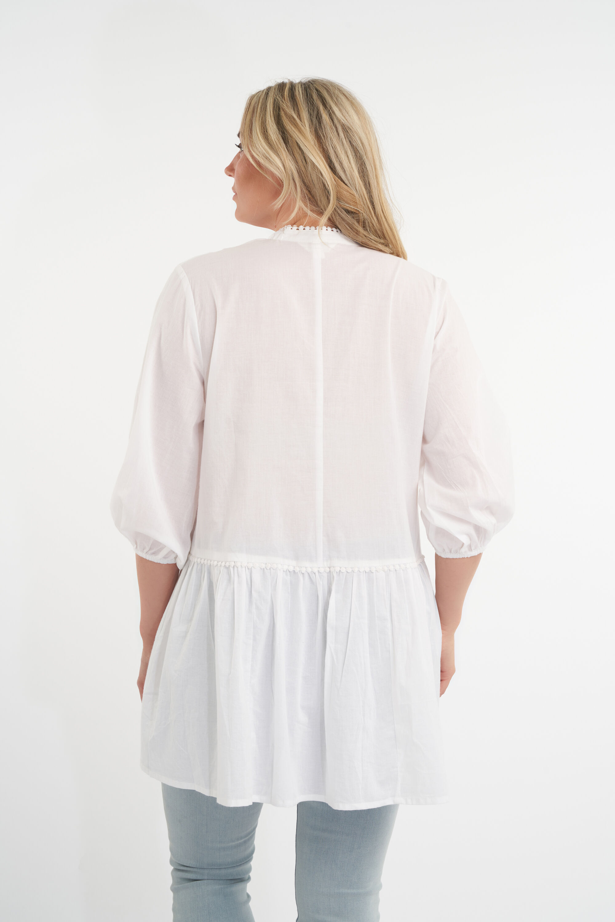 Lange blouse met volant image number 3