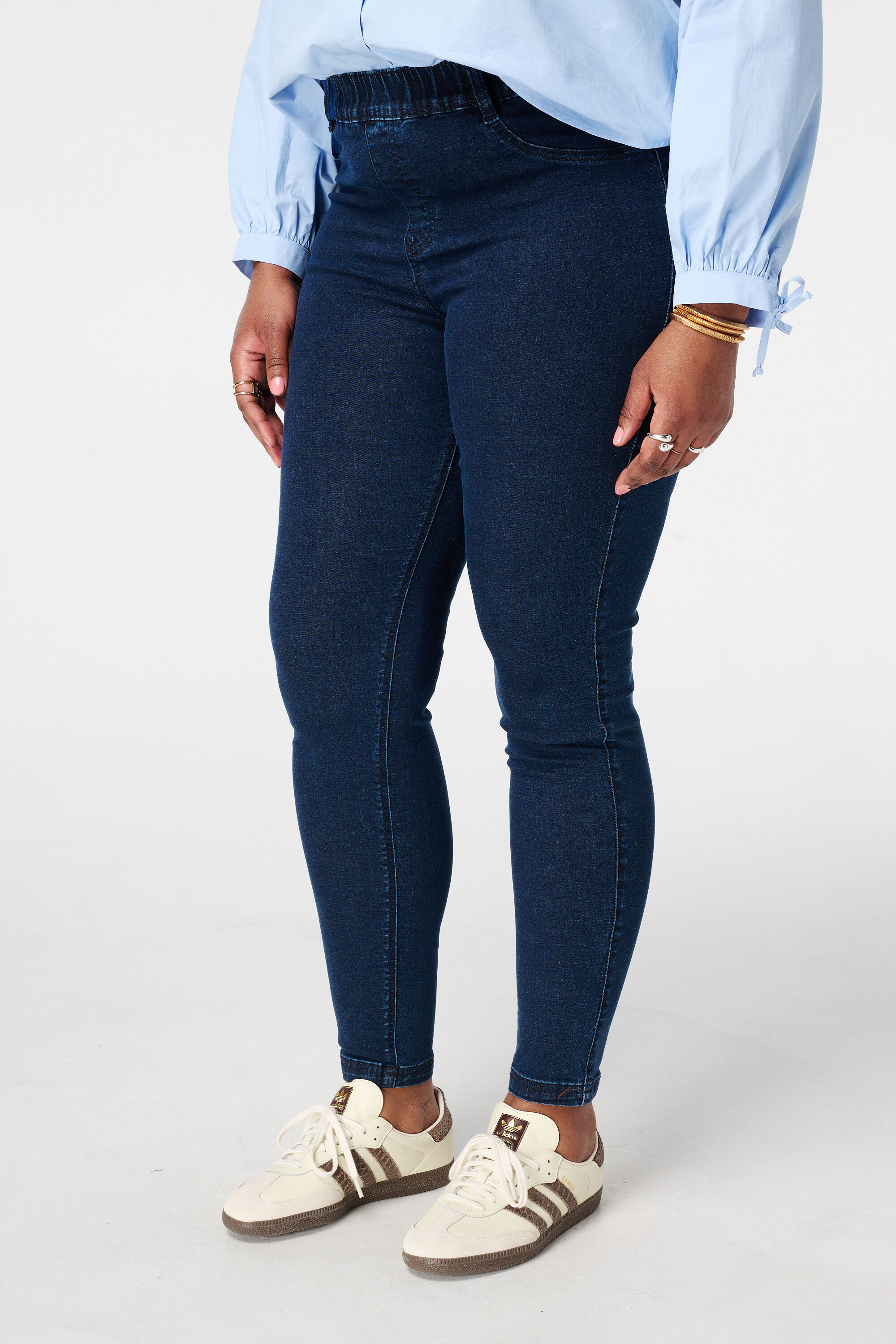 Tregging met denim look image number 5