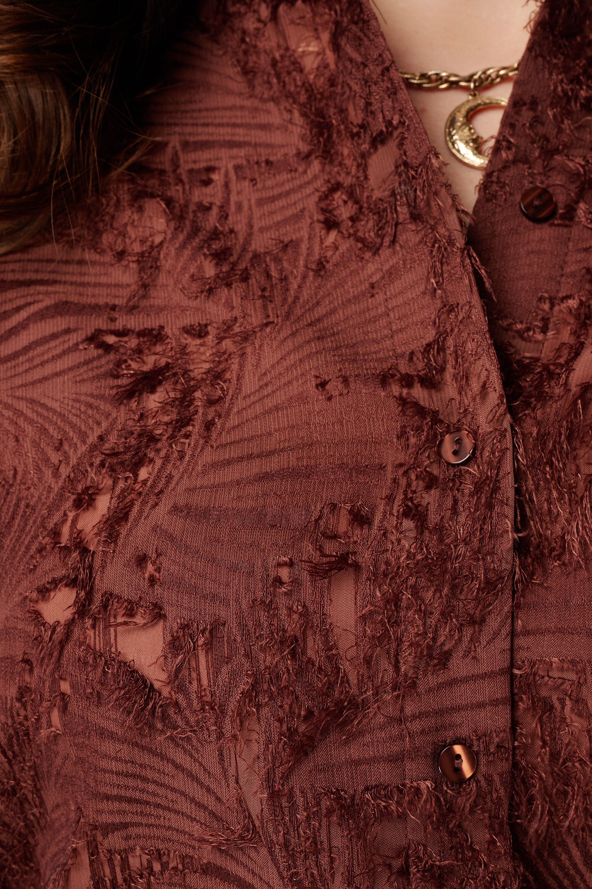 Blouse met structuur en ballonmouwen image number 6