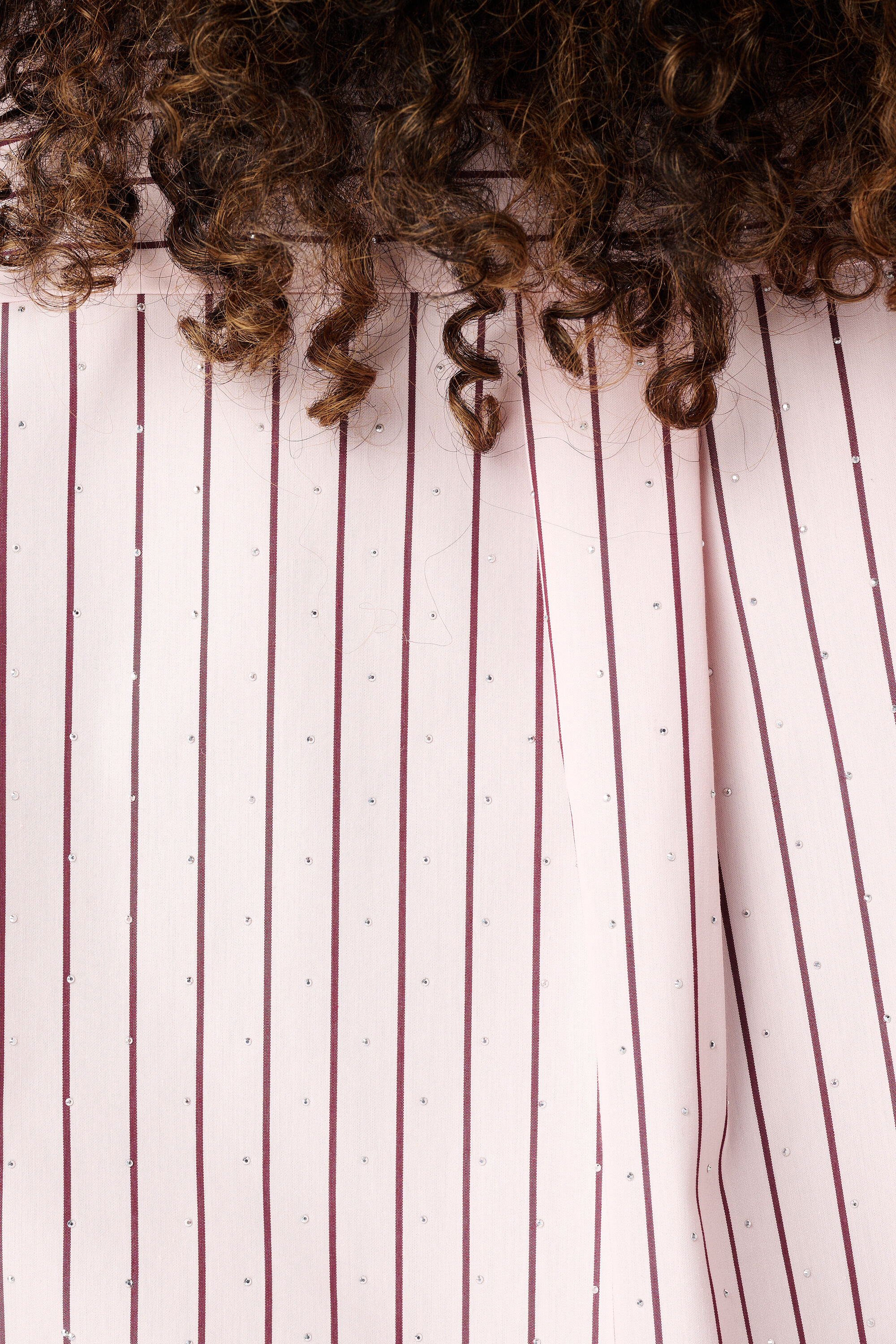 Gestreepte blouse met strass steentjes image number 6