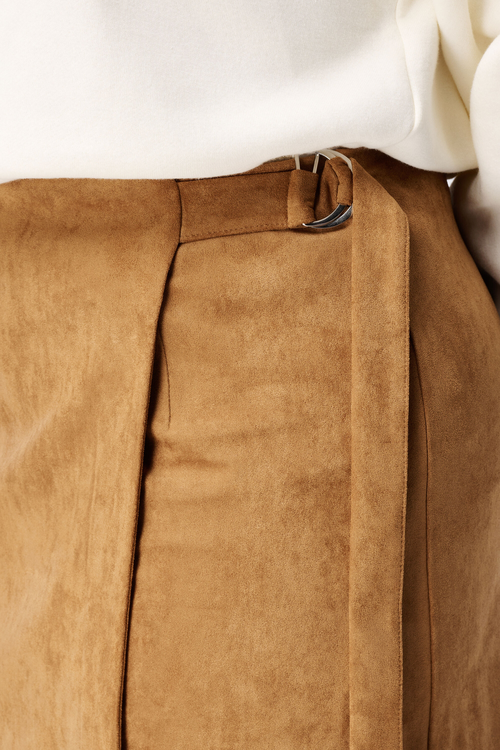 Suede rok met overslag image number 5