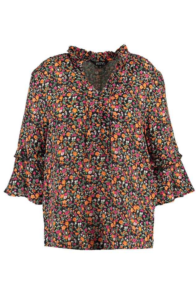 Blouse met volants en knoopjes image number 2