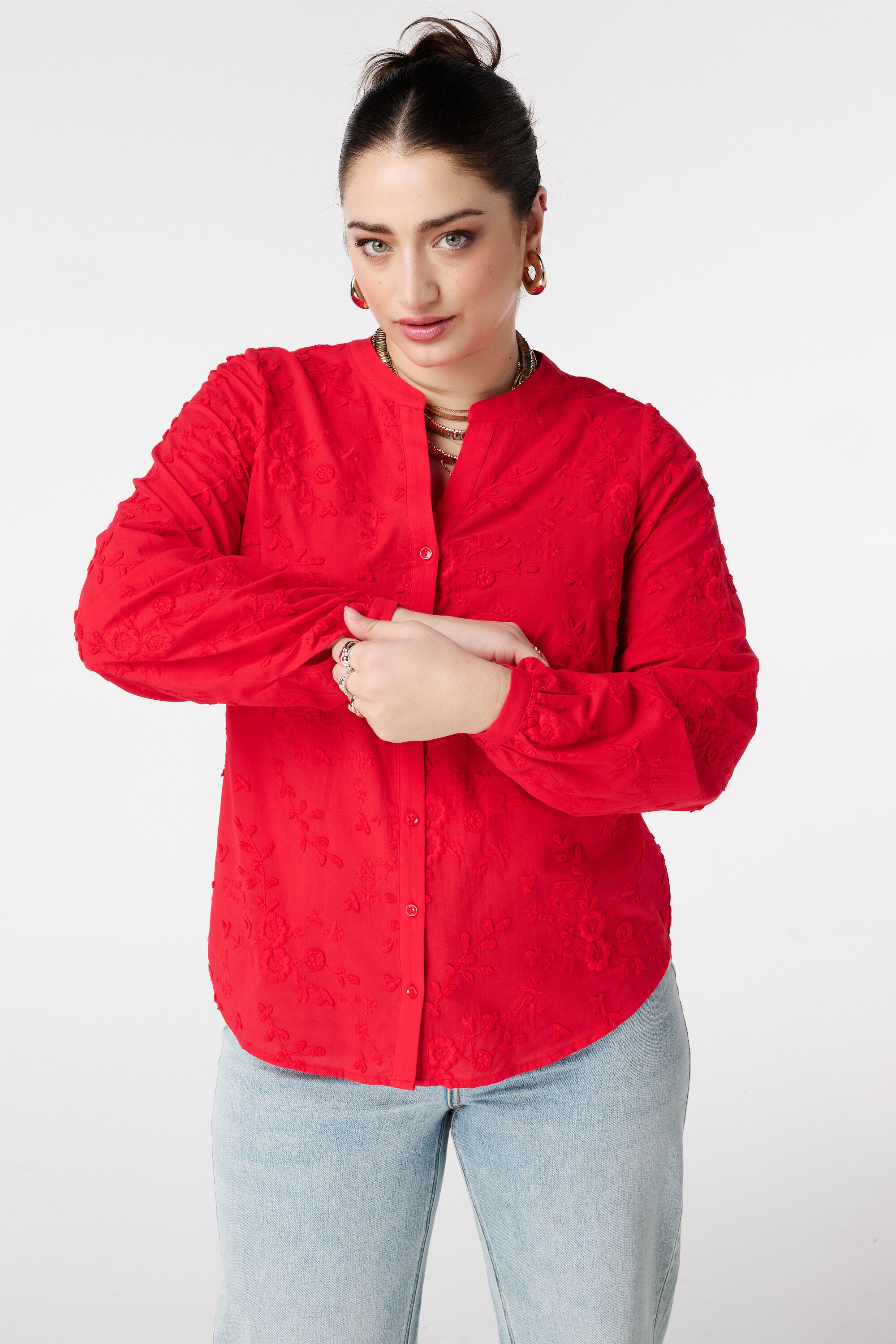 Blouse met bloemenprint