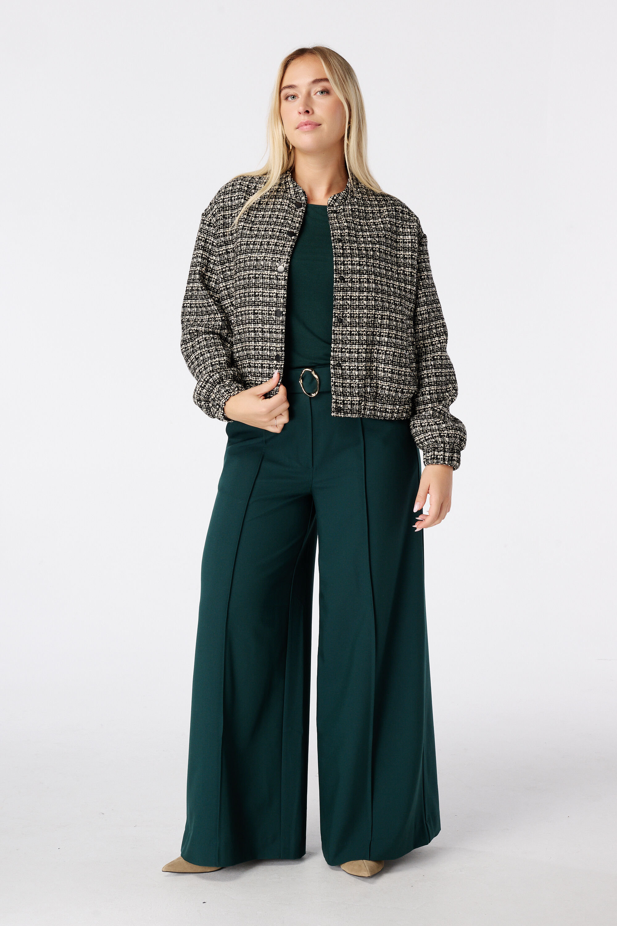 Boucl&eacute; bomber jacket image number 5