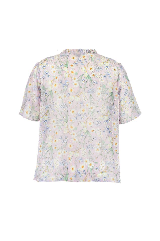 Blouse met bloemen en lurex details image number 2
