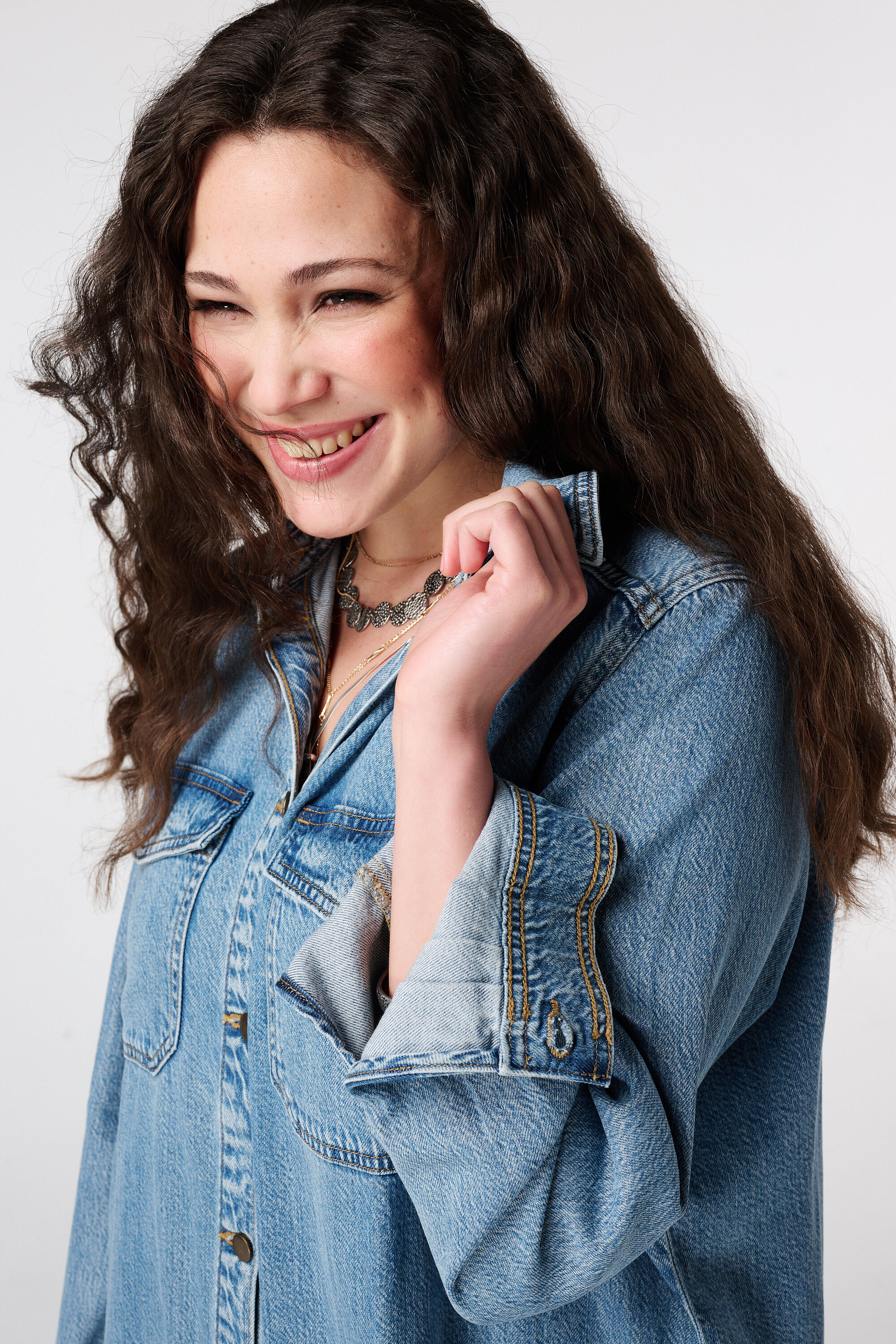 Spijkerjurk met knoopsluiting image number 4