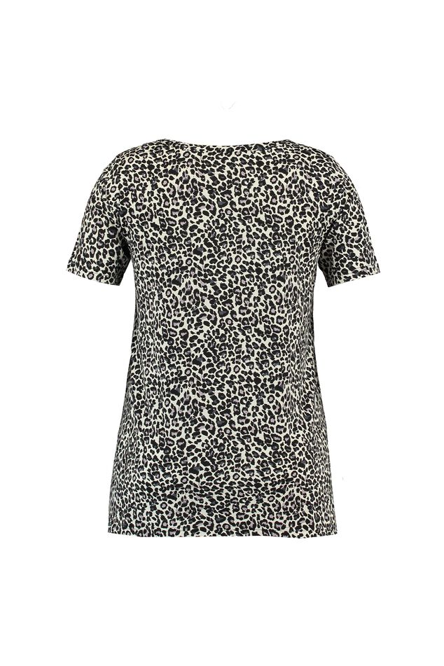 T-shirt met V-inkeping en kruisbandjes image number 2