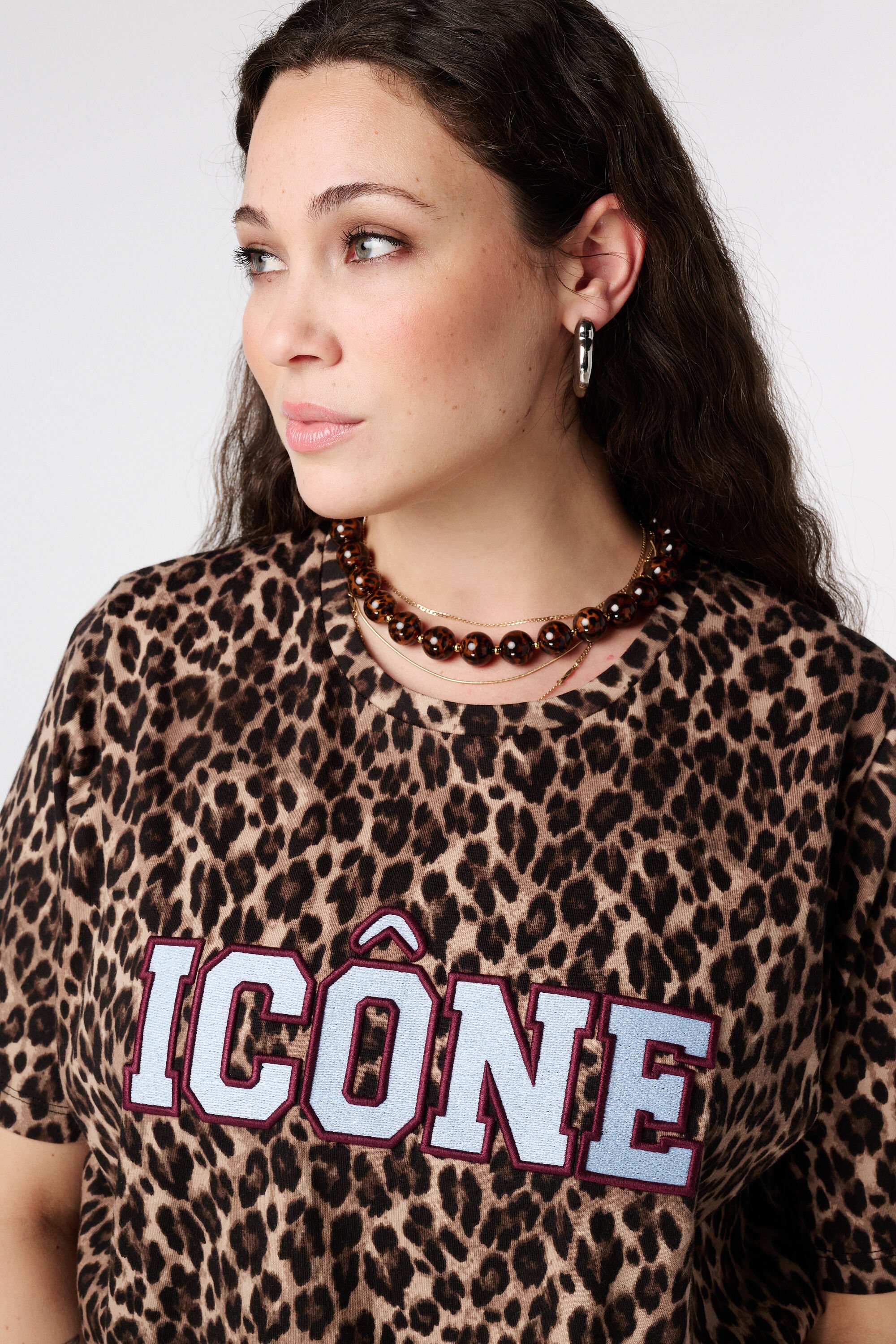 T-shirt met animal print image number 4