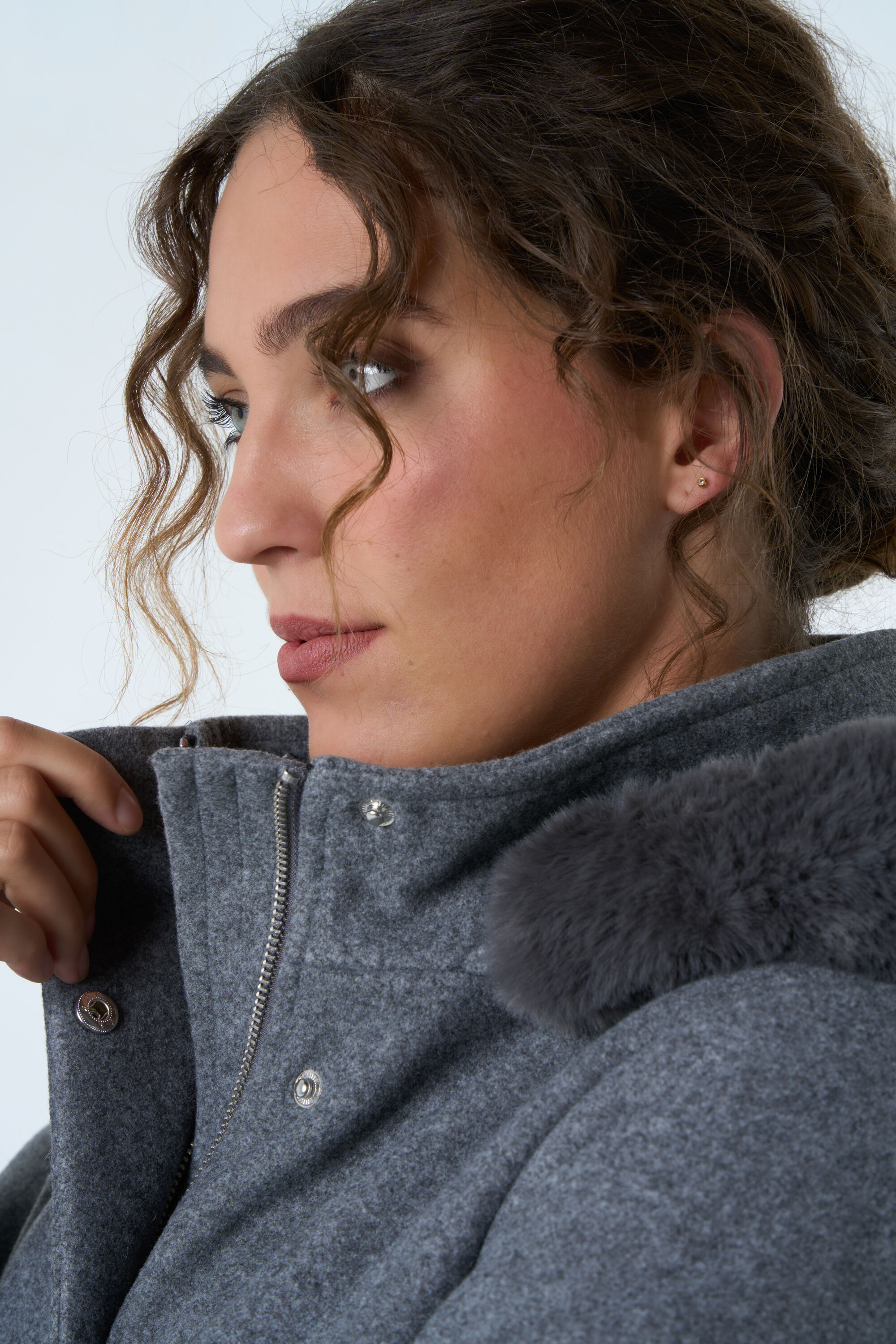 Jas met wol look image number 5