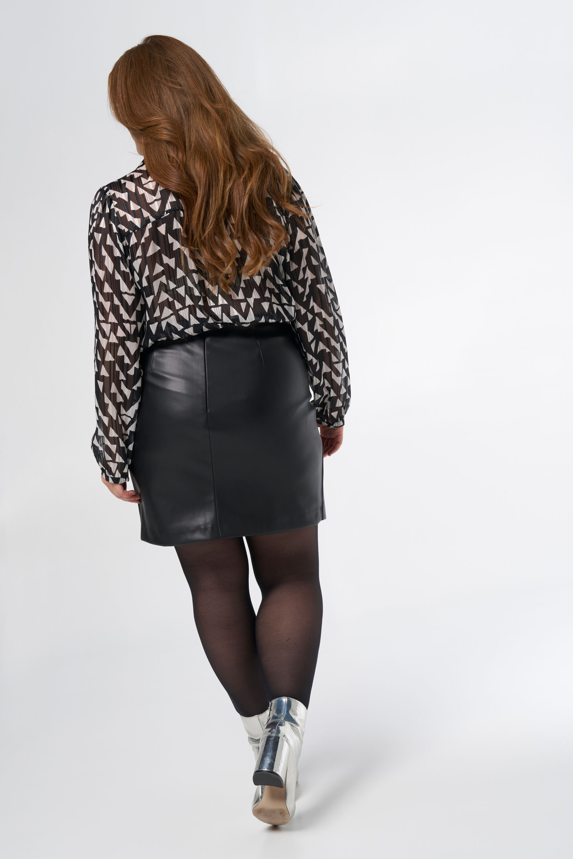 Dames Rok van imitatieleer Zwart MS Mode