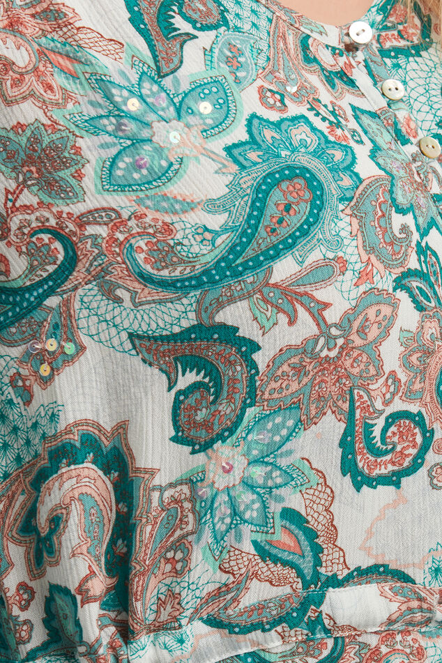 Tuniekblouse met paisley print image number 5