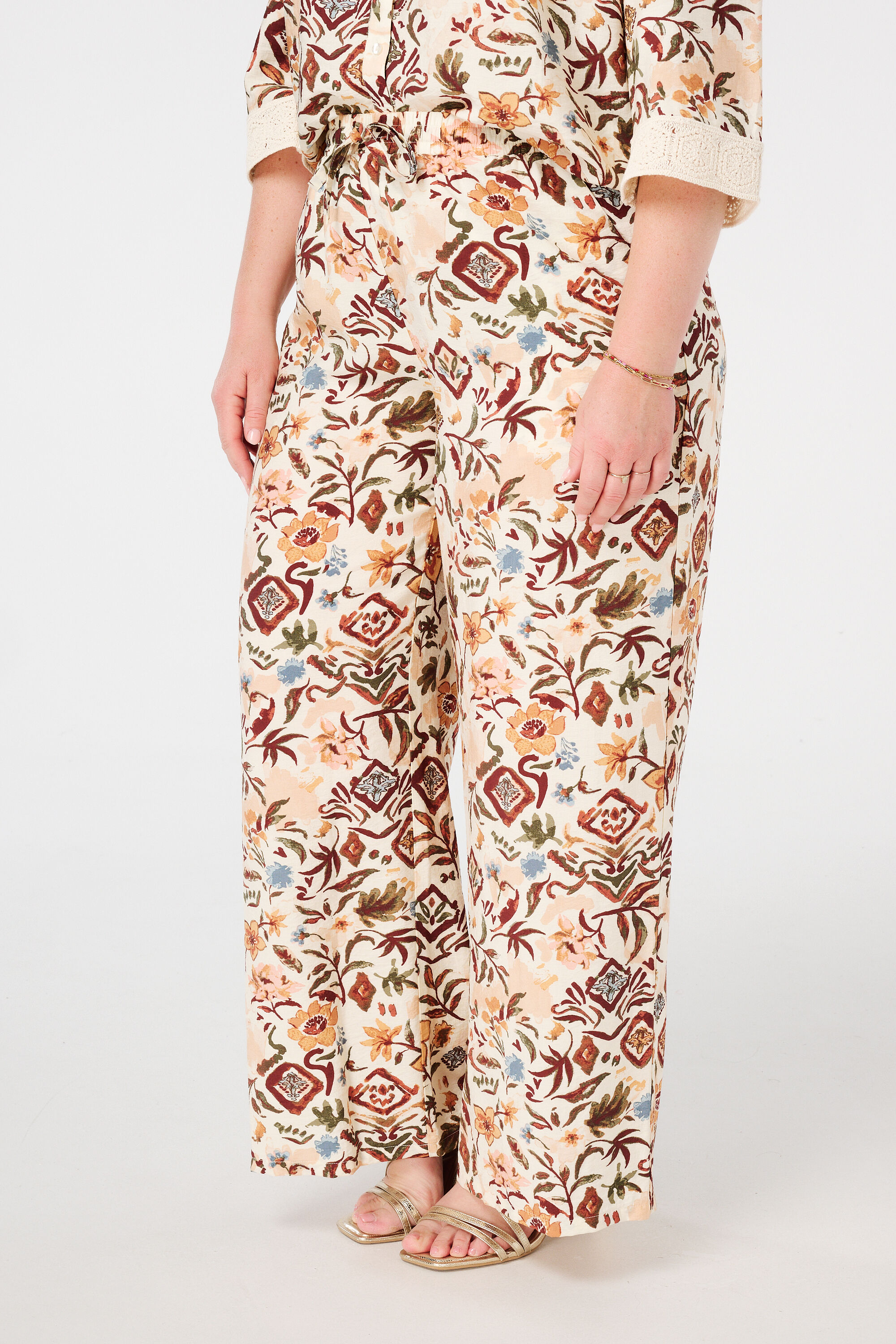 Luchtige broek met print image number 5