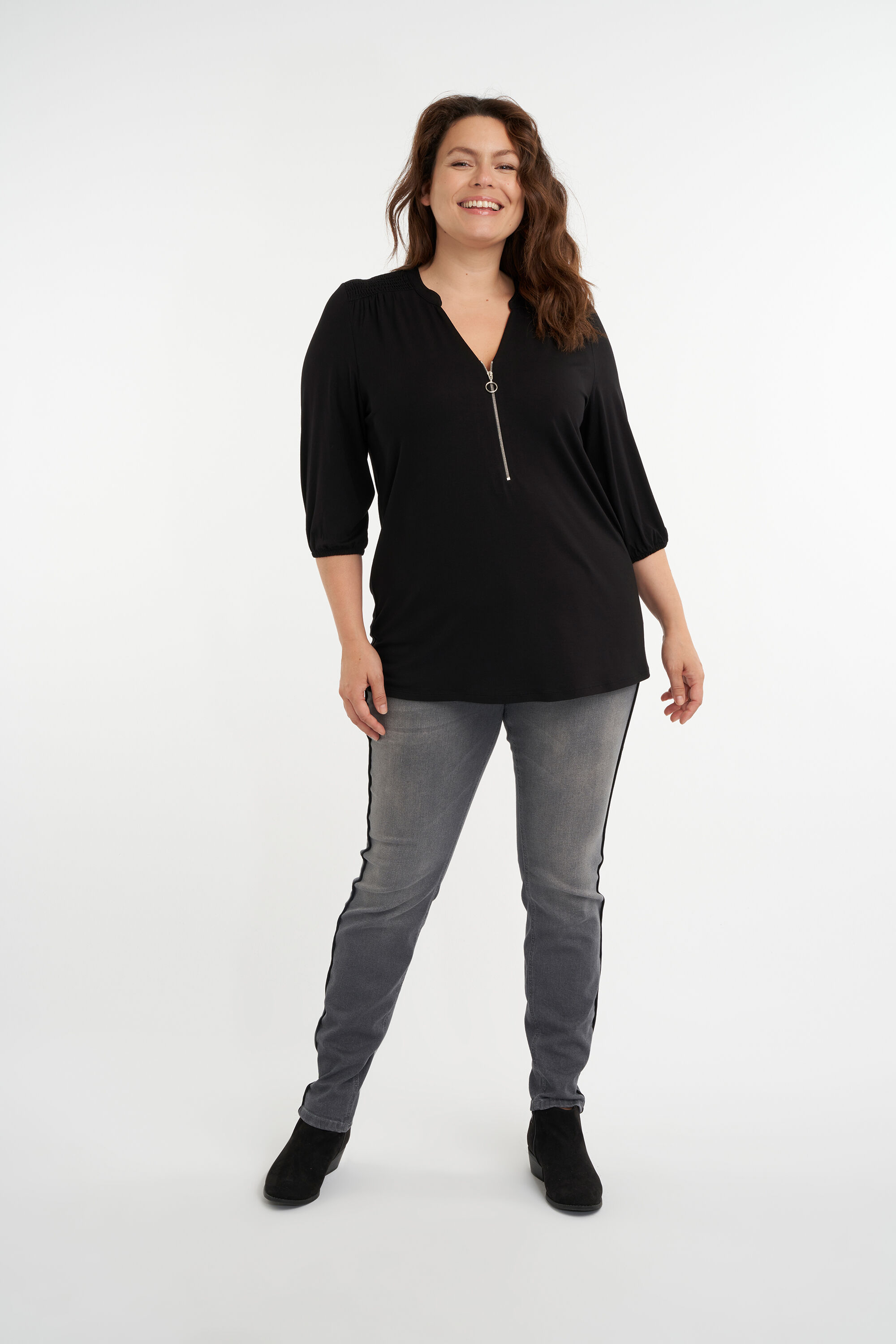 Top met ritsdetail image number 5