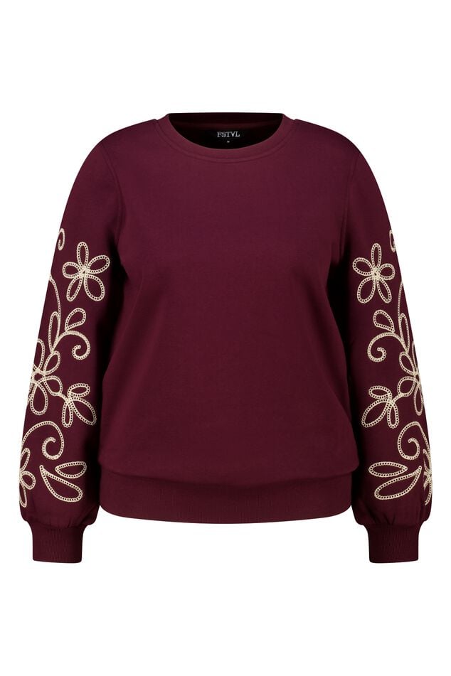 Sweater met broderie details image number 1