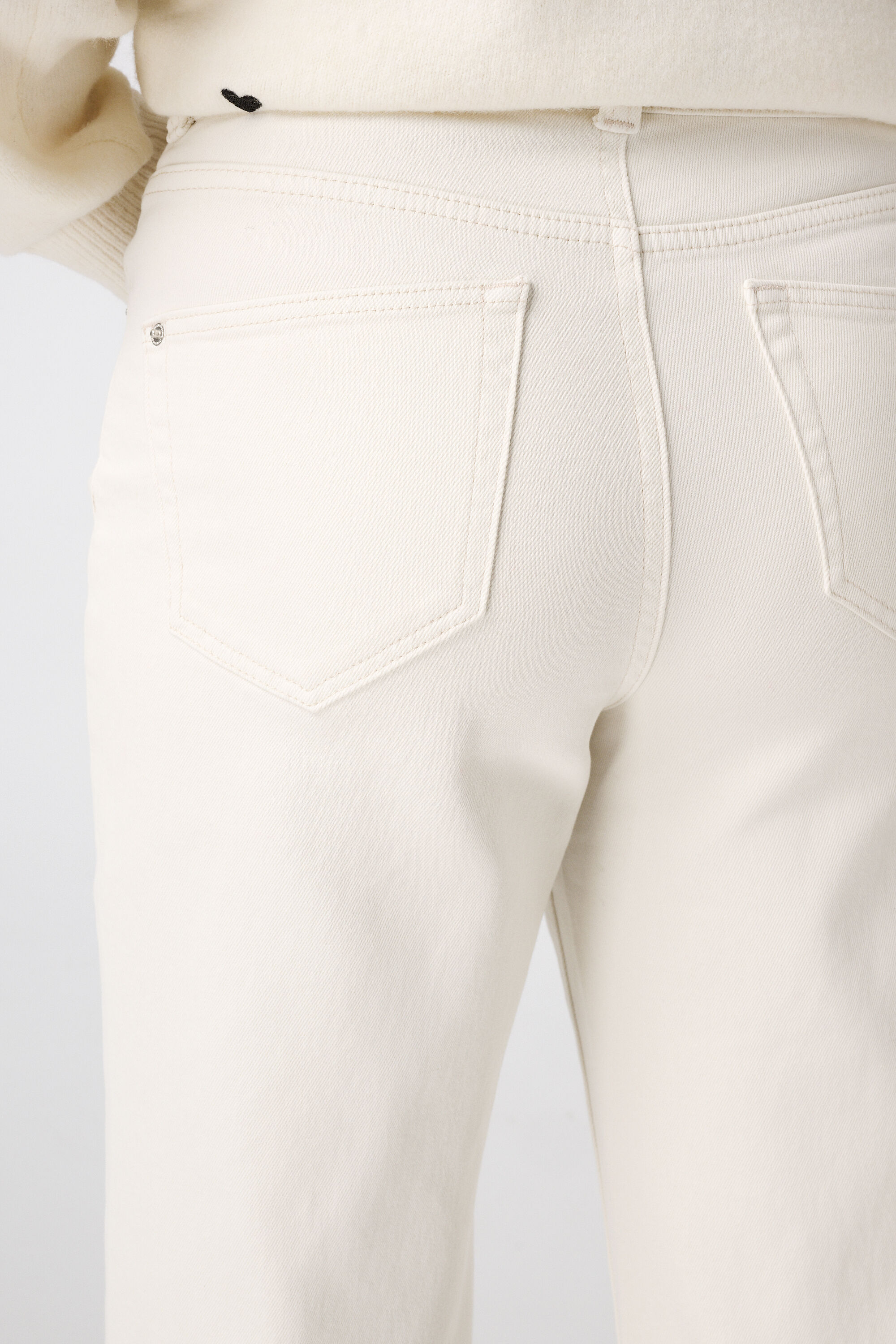 Wide leg jeans met hoge taille image number 4