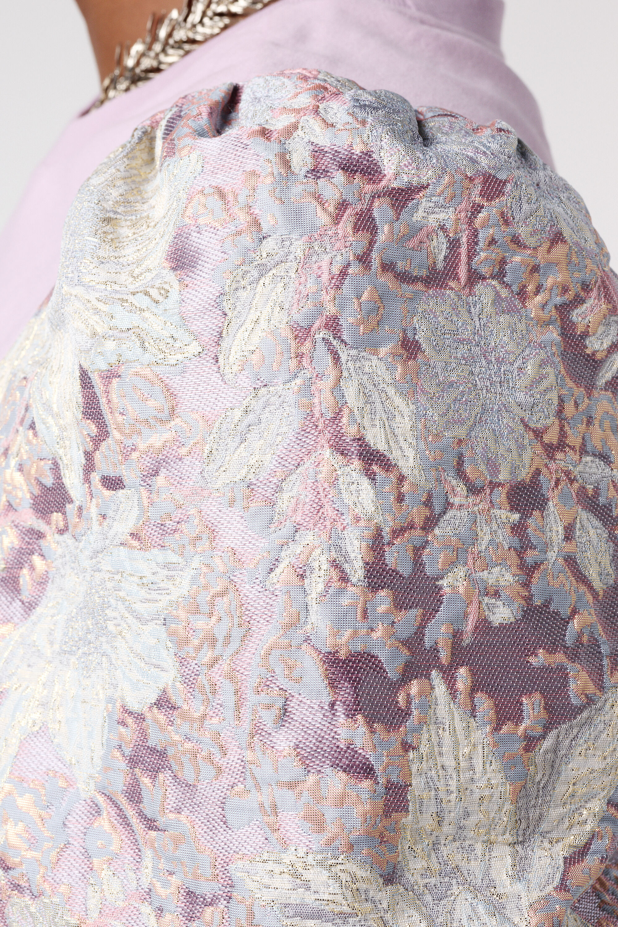 Top met jacquard mouwen image number 6