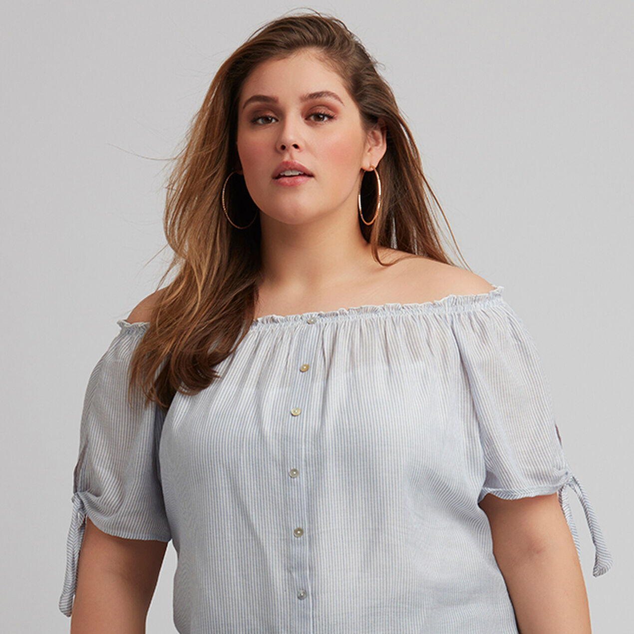 True Blue Offshoulder