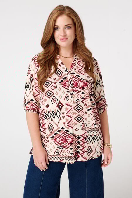 Jersey top met print Jersey top met print