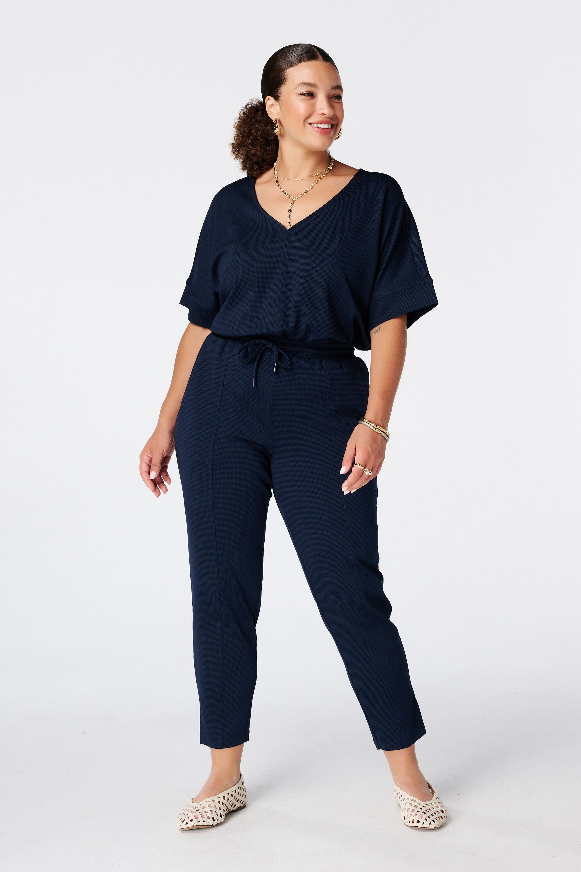 Broek met strikkoord