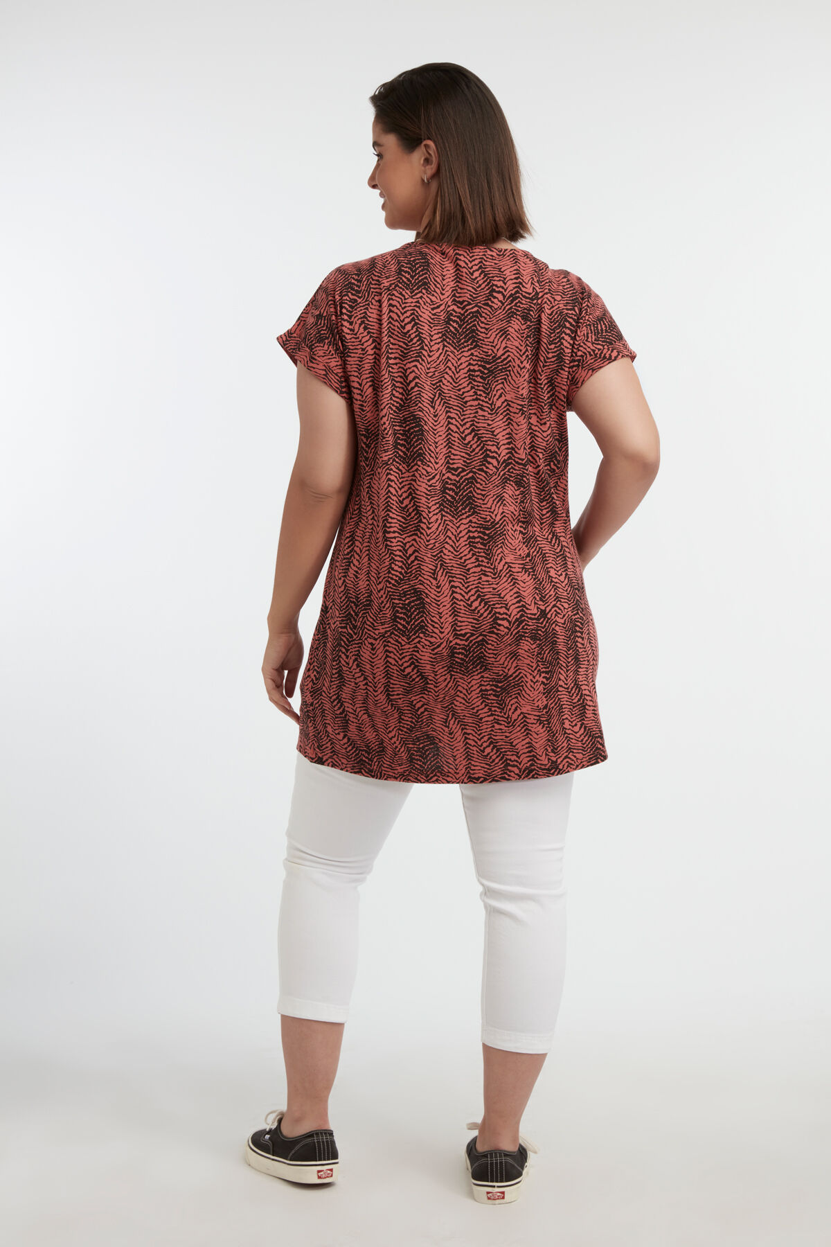 Lang T-shirt met print image number 4