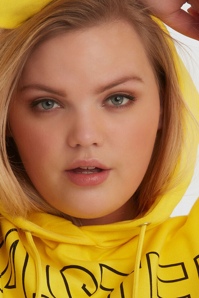 Sweaterdress met rubberopdruk image number 4