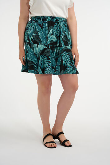 Skort met strik ceintuur