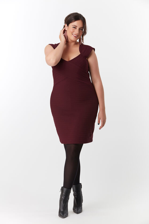 Bodycon jurk met sweetheart halslijn image number 0