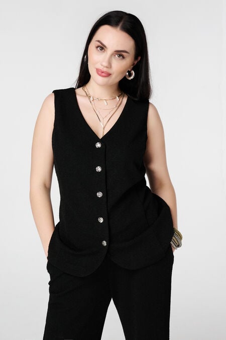 Gilet met knopen en lurex Gilet met knopen en lurex