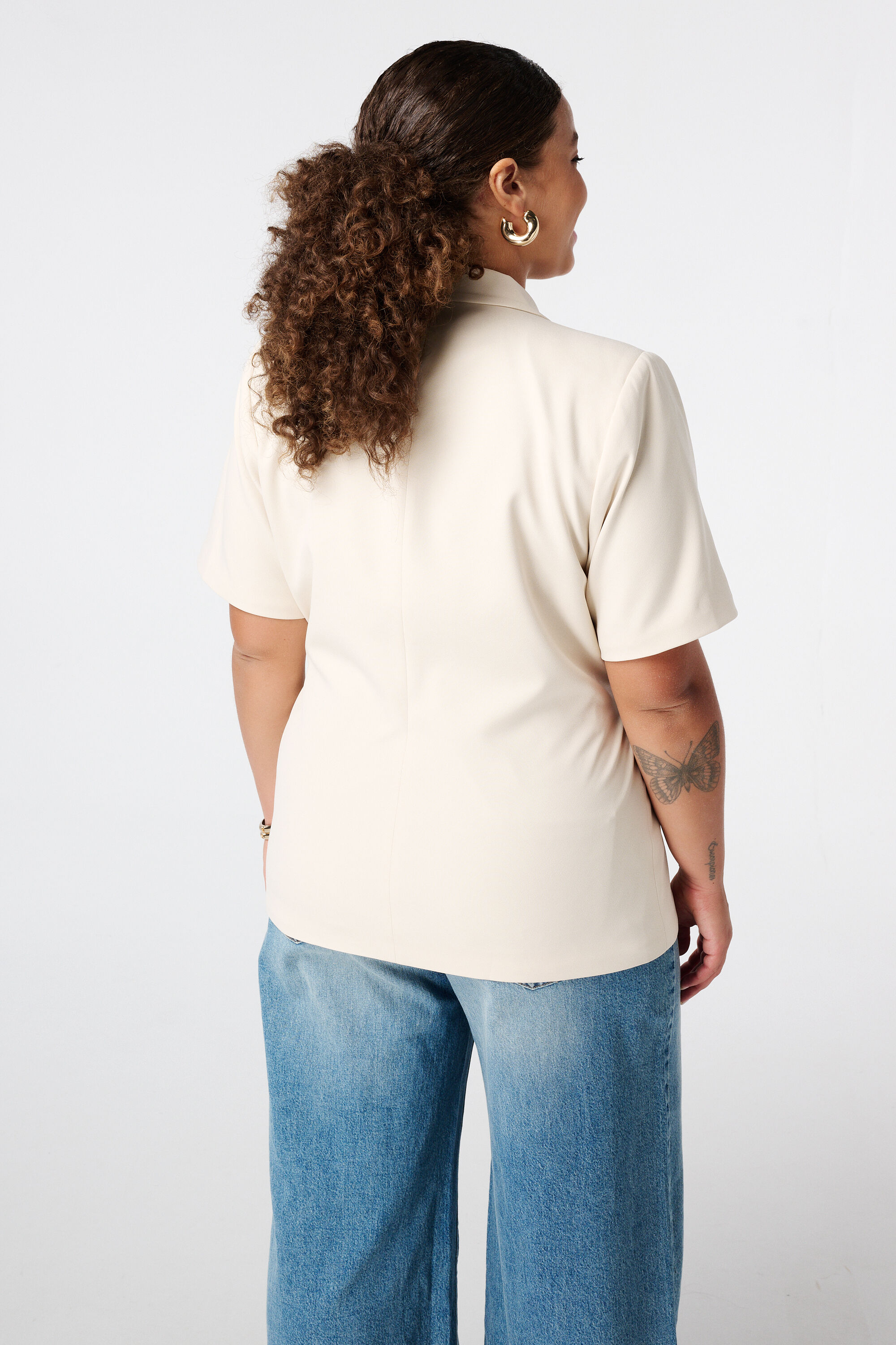 Overslag blazer korte mouwen image number 3