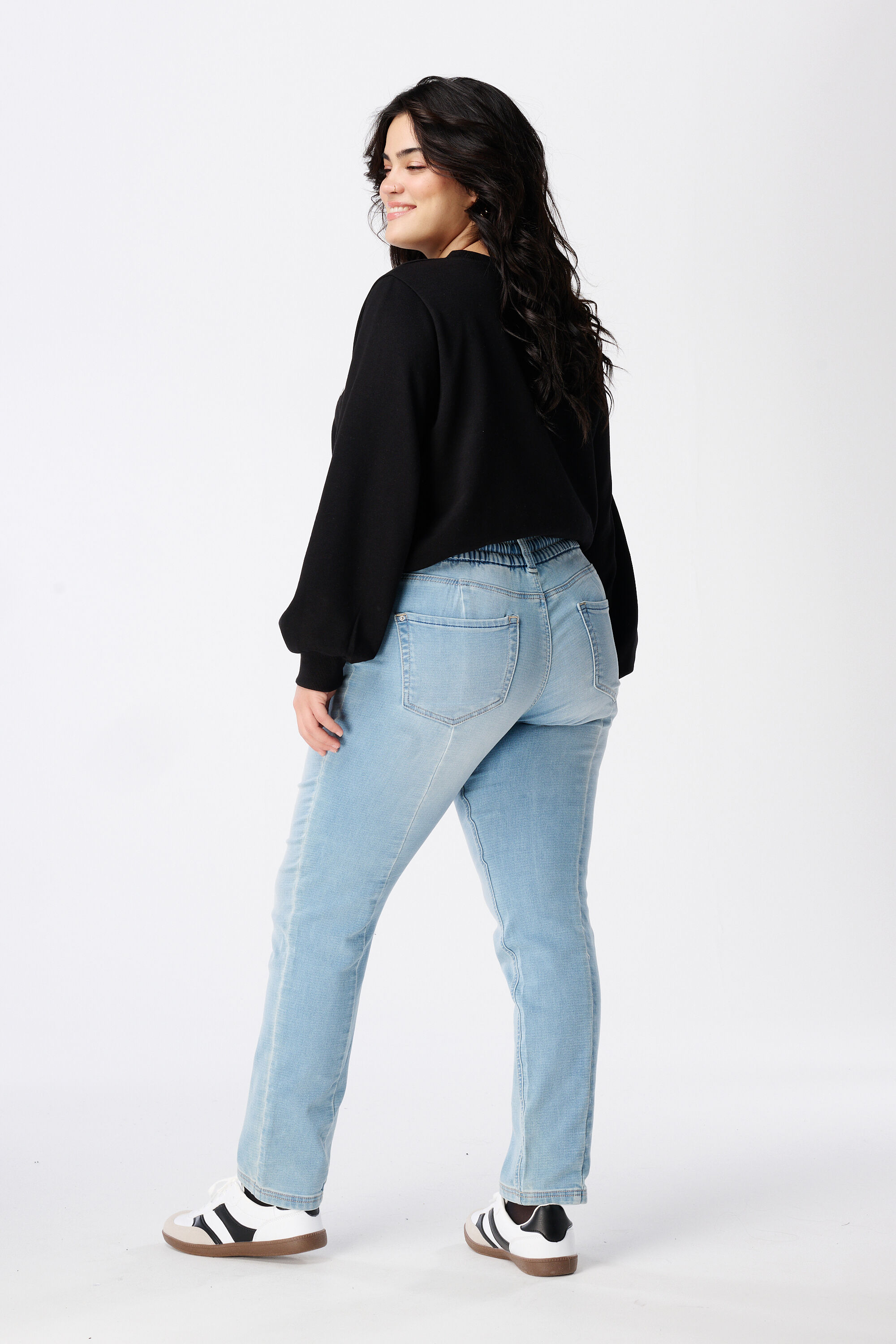 Denim jogger broek image number 3