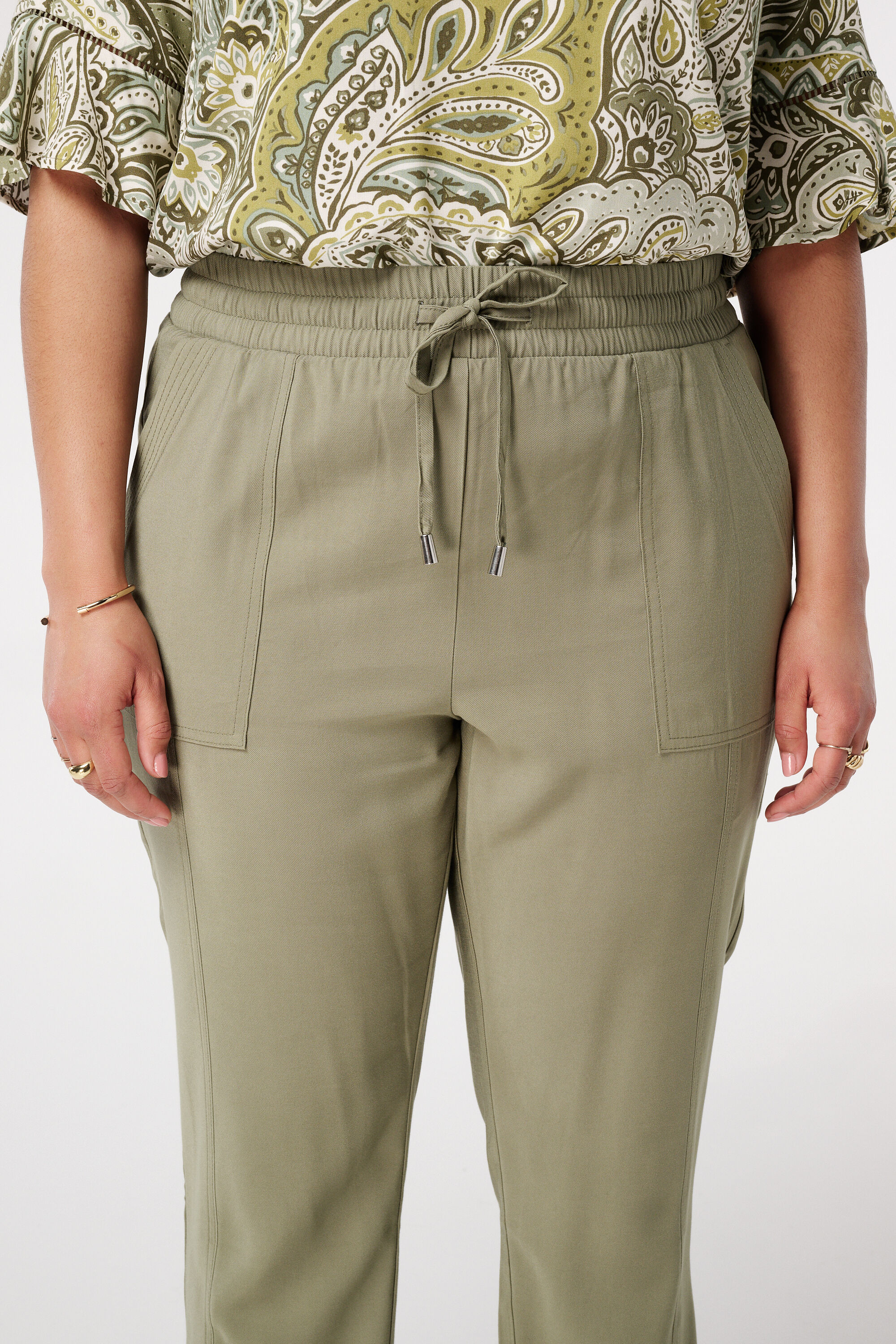 Broek met elastische taille image number 4